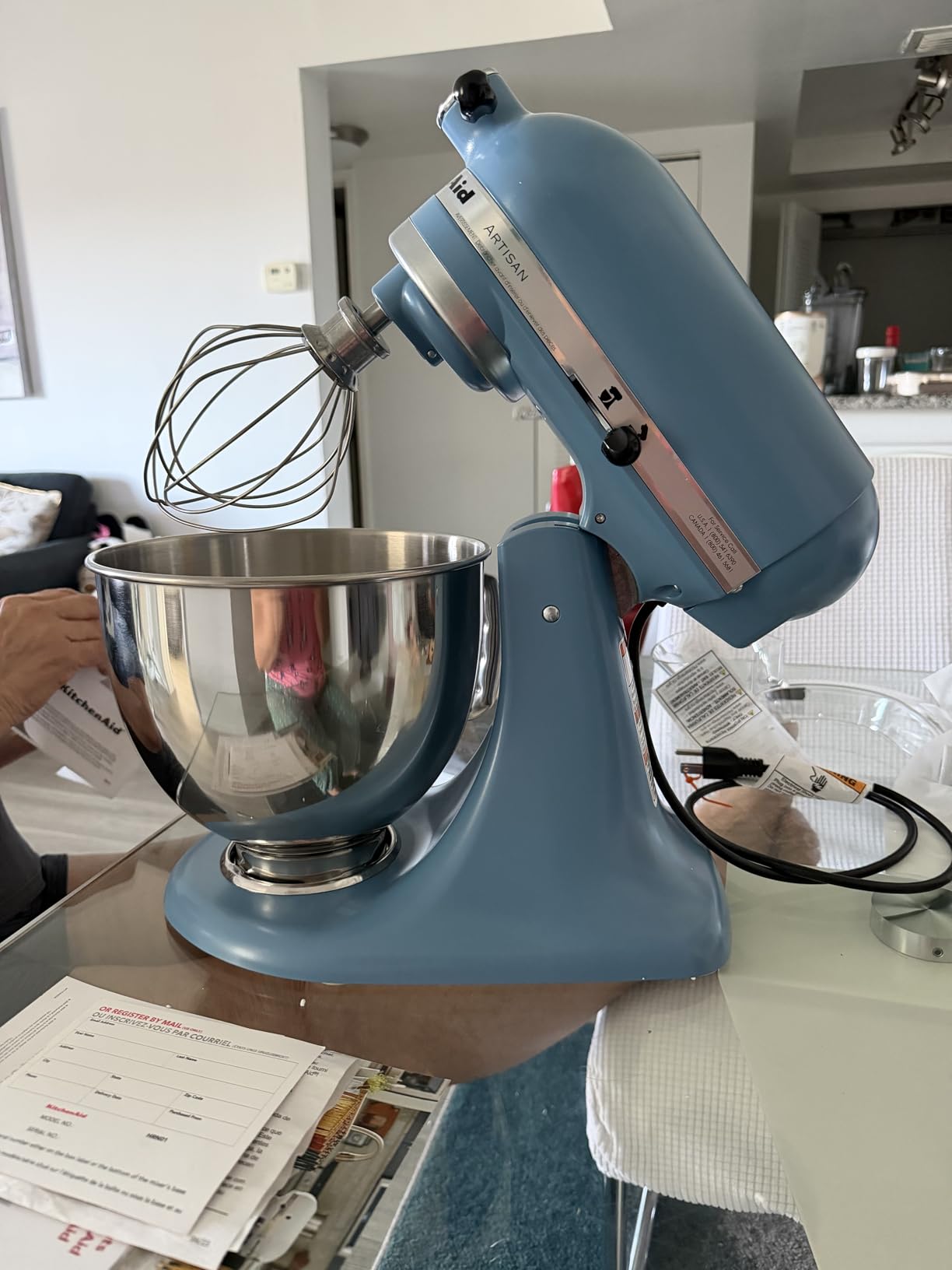 KitchenAid Artisan, 5-Qt Tilt Head Stand Mixer, KSM150PS, Almond Cream customer photo 2