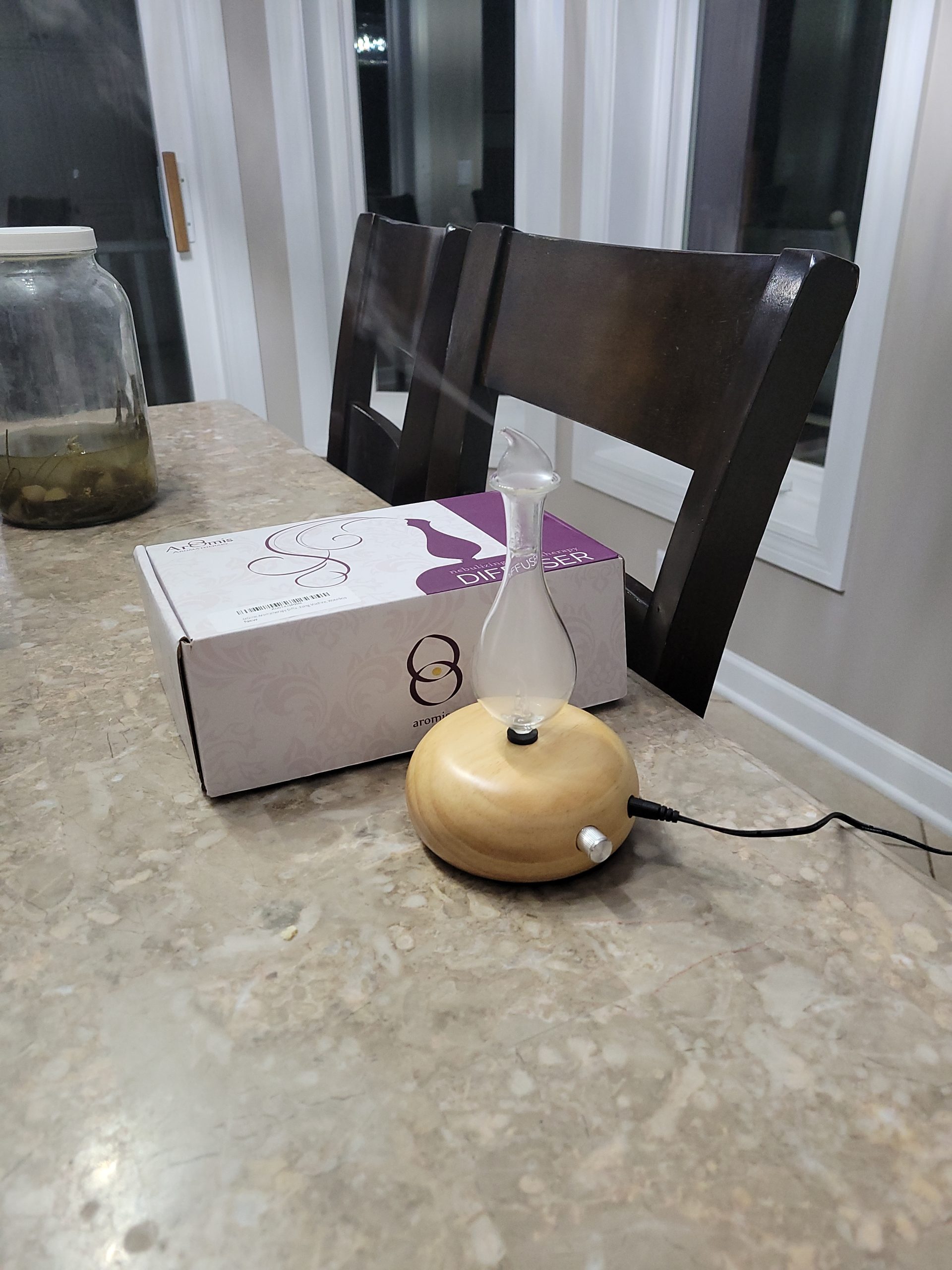 ArOmis Premium Glass Essential Oils Nebulizer - Waterless Diffuser for Aromatherapy - Handmade Oil Diffuser, Wooden Base, No Plastic, No Heat, No Battery, No LEDs - Orbis Lux Merus customer photo 2
