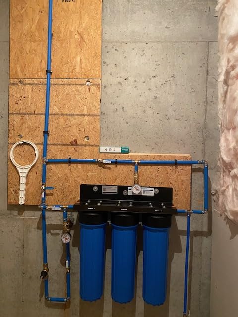 iSpring Commercial-Grade Whole House Water Filter System, Eliminates 99% Chlorine, Sediment, Taste, Odor, 3-Stage 20x4.5-inch Industrial Standard Filters, Model: WGB32B, 1-inch Inlet/Outlet customer photo 2