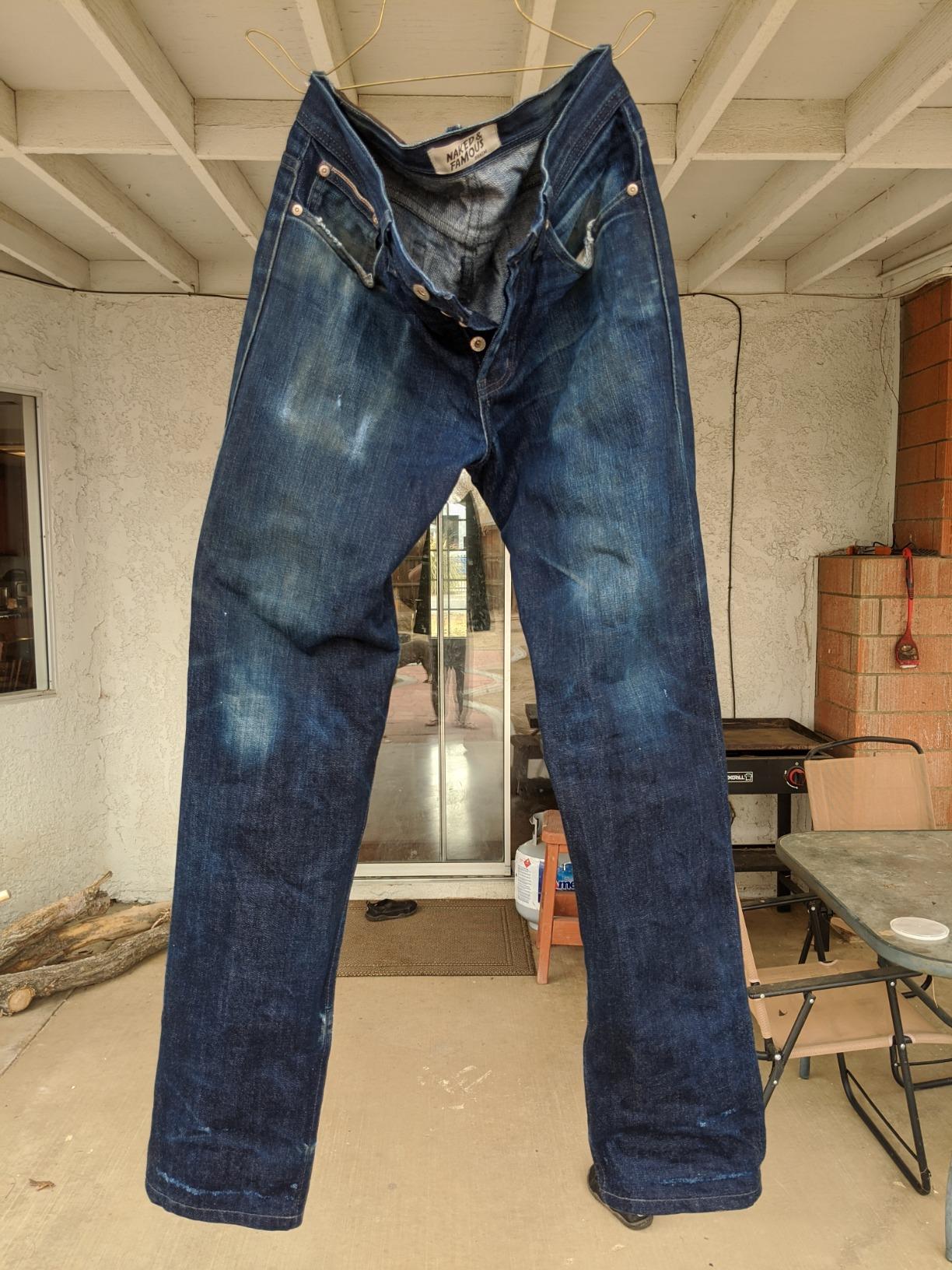 Naked & Famous Men's Weird Guy Midrise Tapered-Leg Jean customer photo 2