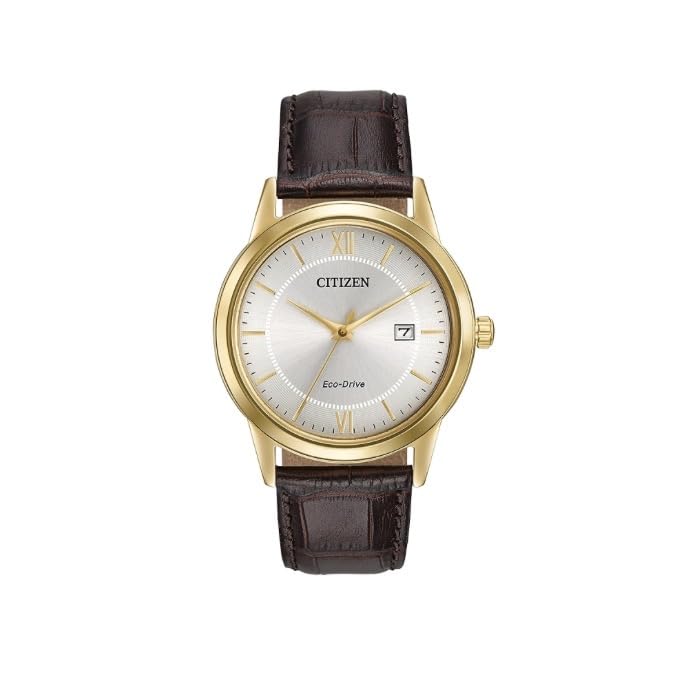 Citizen Men's Classic Eco-Drive Leather Strap Watch, 3-Hand Date customer photo 1