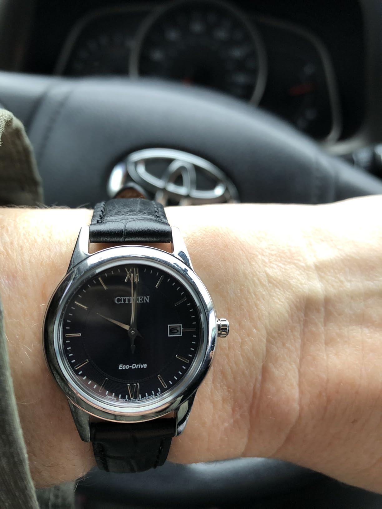 Ladies' Eco-Drive Classic Leather Strap Watch with 3-Hand Date customer photo 2
