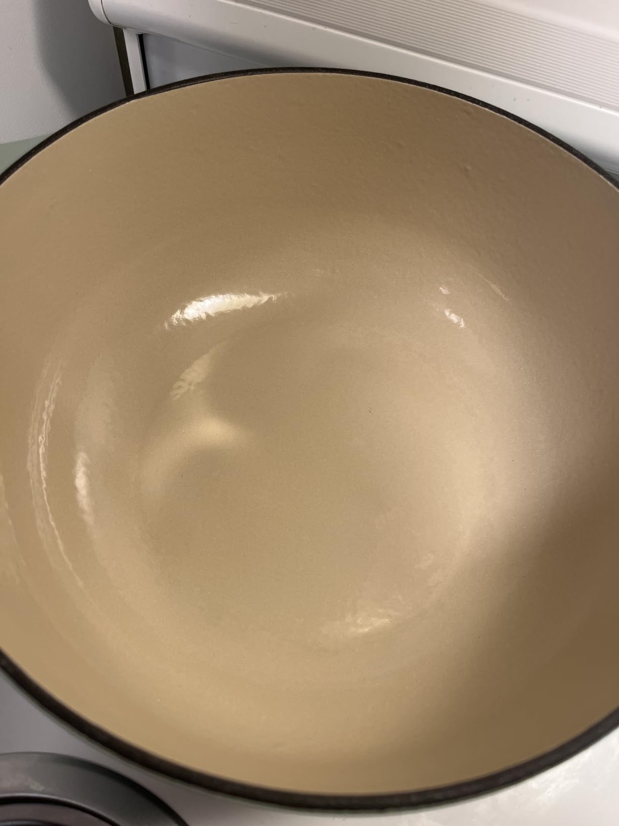 Lodge Essential Enamel Cast Iron Dutch Oven 6 Quarts - Perfect for Bread Baking, Braising, Marinating & Slow Cooking, Features Moisture-Sealing Lid & Dual Handles, Kitchen Essentials, Oyster White customer photo 1