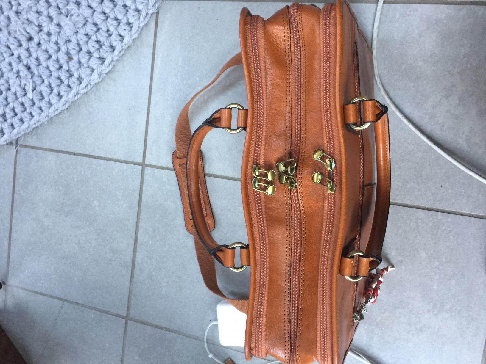 Banuce Premium Italian Full Grain Leather Briefcase for Women 15.6 Inch Laptop Bag Office Work Business Travel with Luggage Strap and Detachable Shoulder Strap Brown customer photo 2