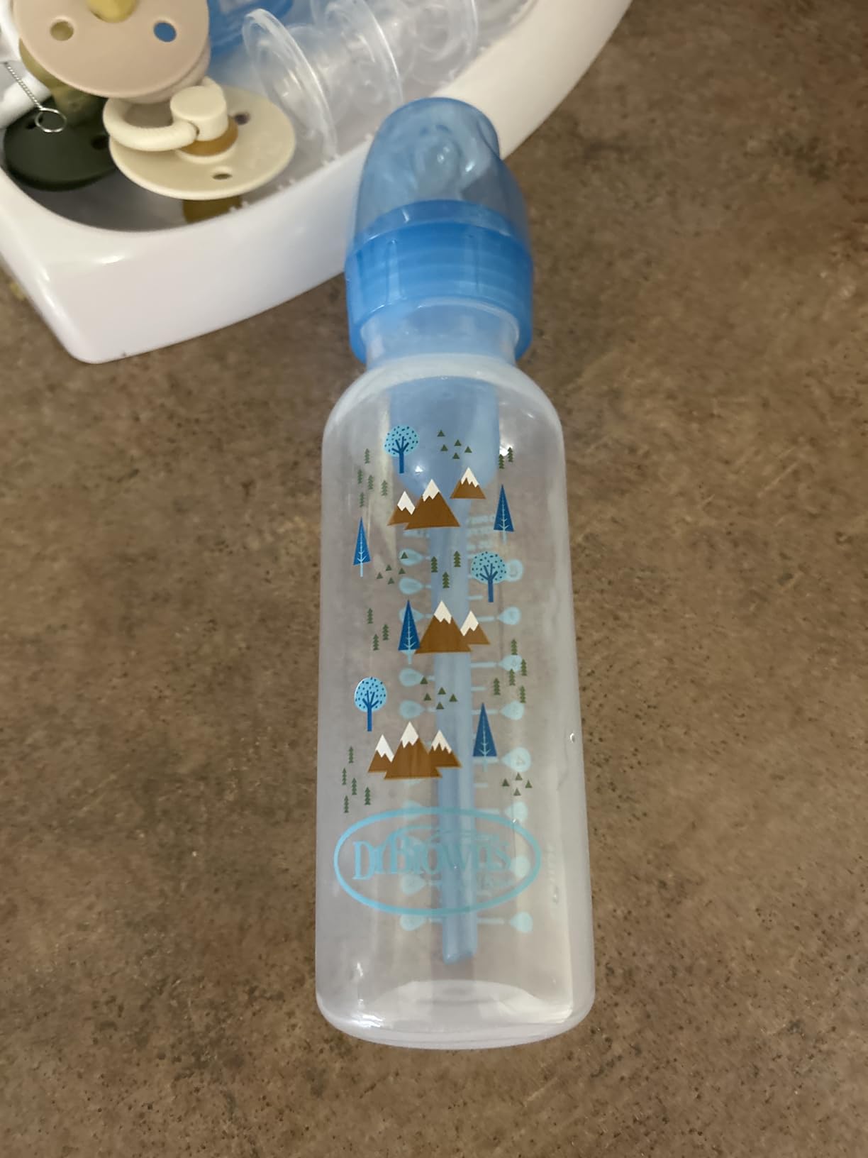 Dr. Brown's Natural Flow Anti-Colic Options+ Narrow Baby Bottle, 4 oz/120 mL, with Level 1 Slow Flow Nipple, 0m+, 4 Pack customer photo 1