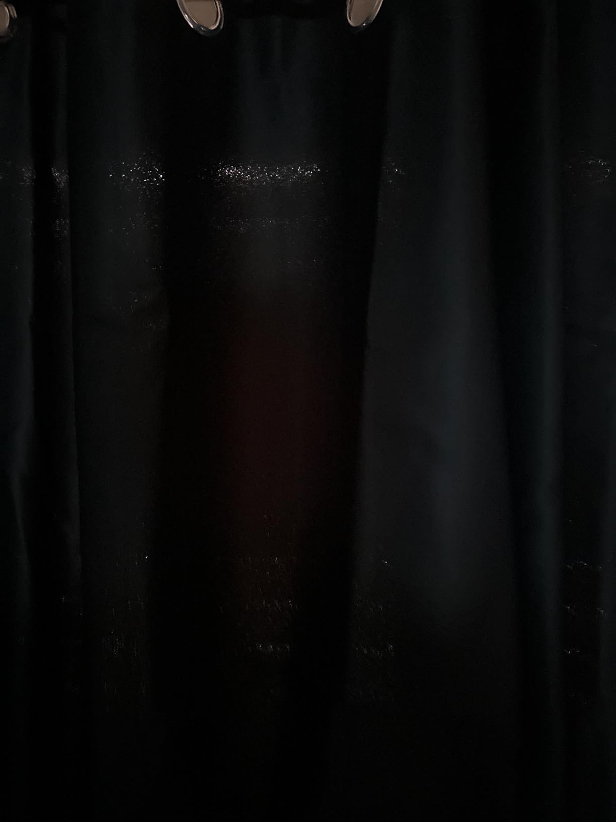 NICETOWN Halloween Pitch Black Solid Thermal Insulated Grommet Blackout Curtains/Drapes for Bedroom Window (2 Panels, 42 inches Wide by 63 inches Long, Black) customer photo 1