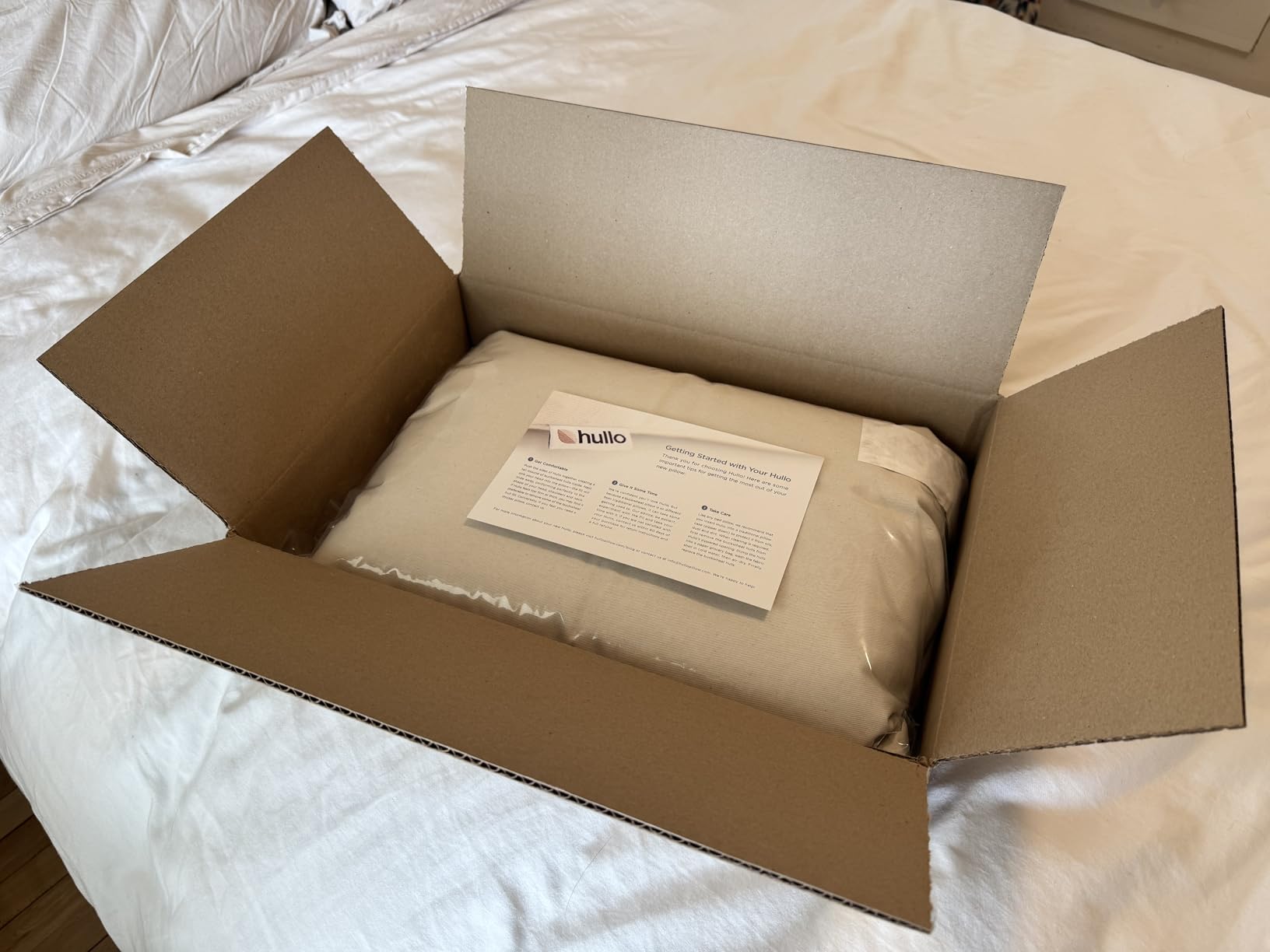 Hullo Buckwheat Pillow - Standard Size (20x26), Organic Adjustable Cooling Pillow for Side & Back Sleepers, Firm Neck Support - Breathable Cotton Cover - Made in USA customer photo 2