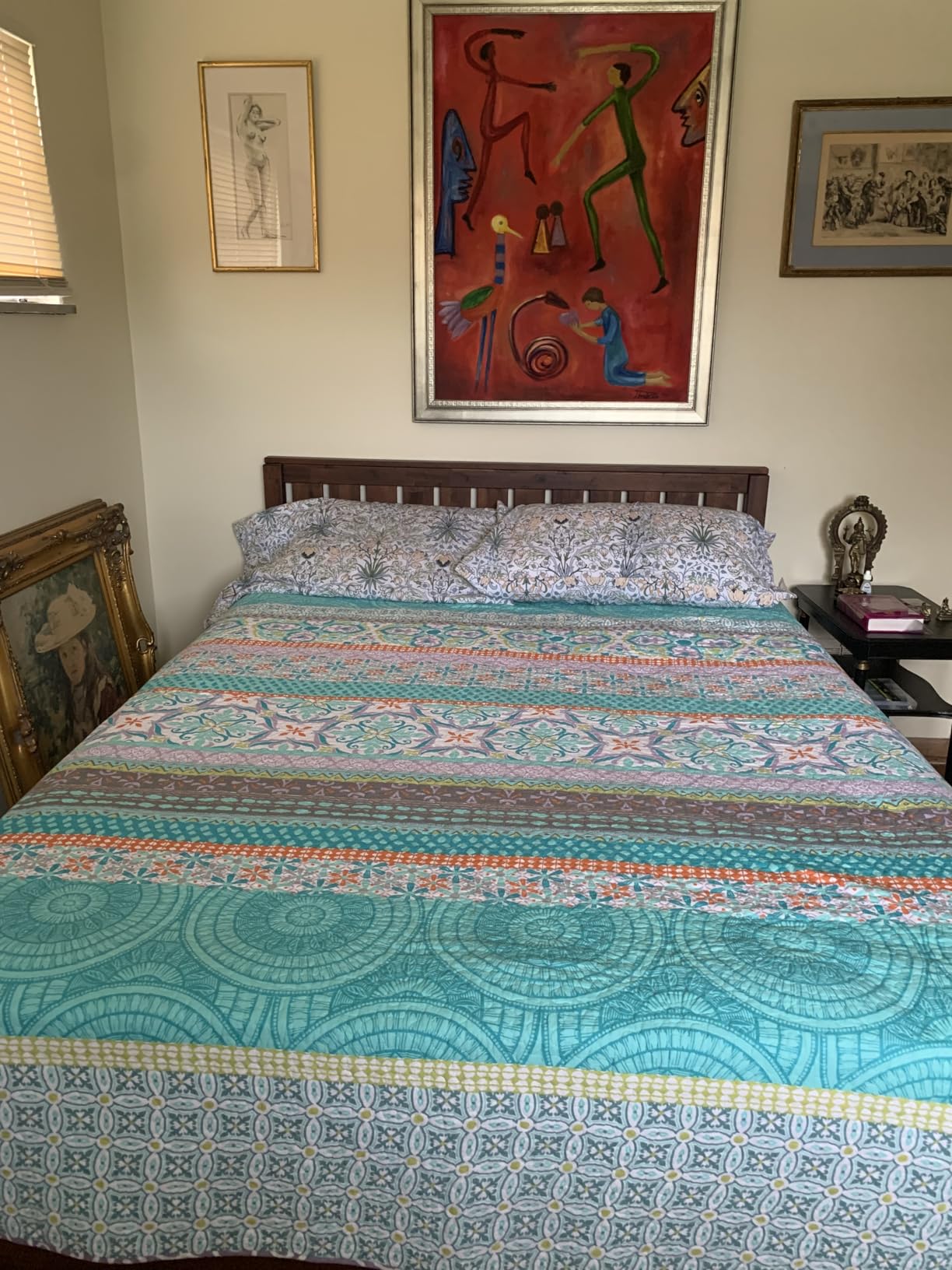 ZINUS Vivek Deluxe Wood Platform Bed Frame with Headboard, Wood Slat Support, No Box Spring Needed, Easy Assembly, Queen customer photo 2