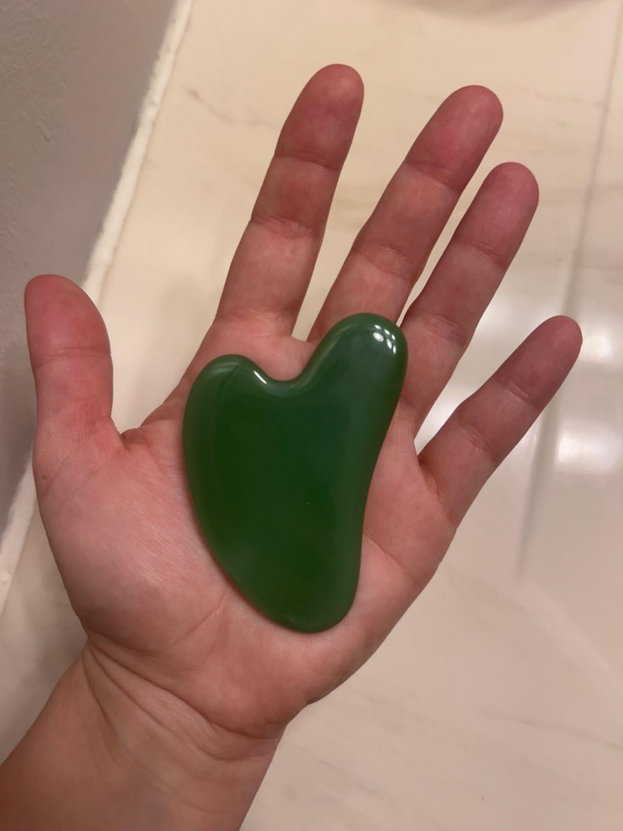 Gua Sha Facial Tools Guasha Tool Gua Sha Jade Stone Manual Massage Sticks for Jawline Sculpting and Puffiness Reducing for Face Body Tensions Reduce Festive Gifts customer photo 1