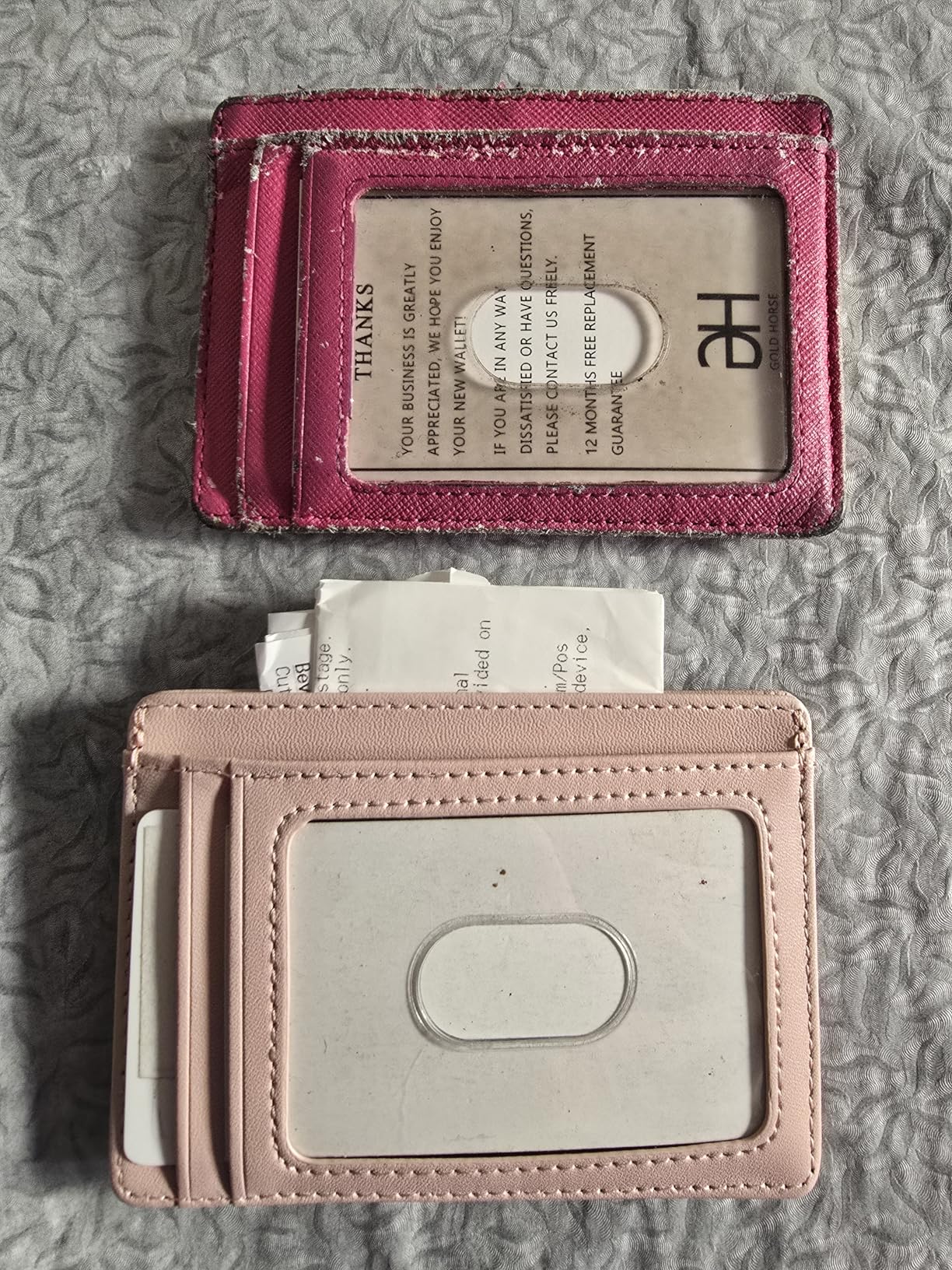 Slim RFID Blocking Card Holder Minimalist Leather Front Pocket Wallet for Women customer photo 1