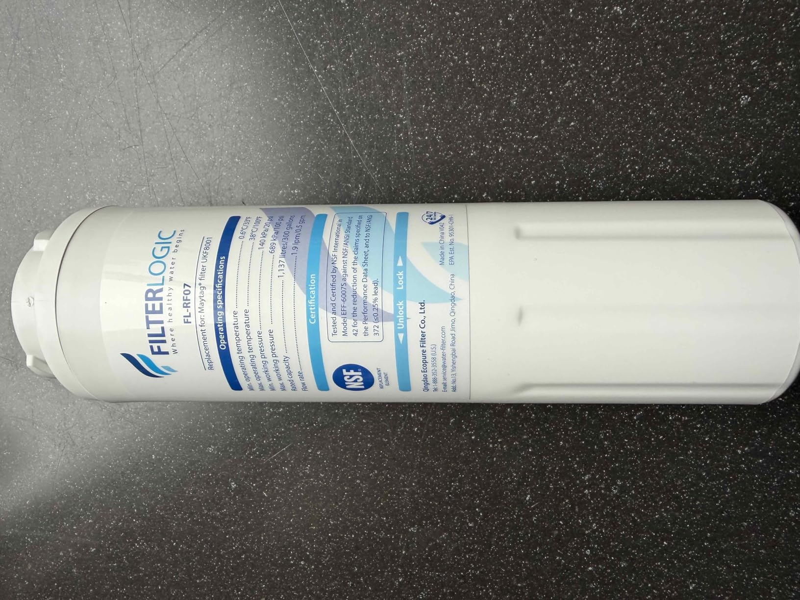 Filterlogic UKF8001 Replacement for EveryDrop Filter 4, Whirlpool EDR4RXD1, Maytag 4396395, Refrigerator Water Filter, Pack of 3 customer photo 2