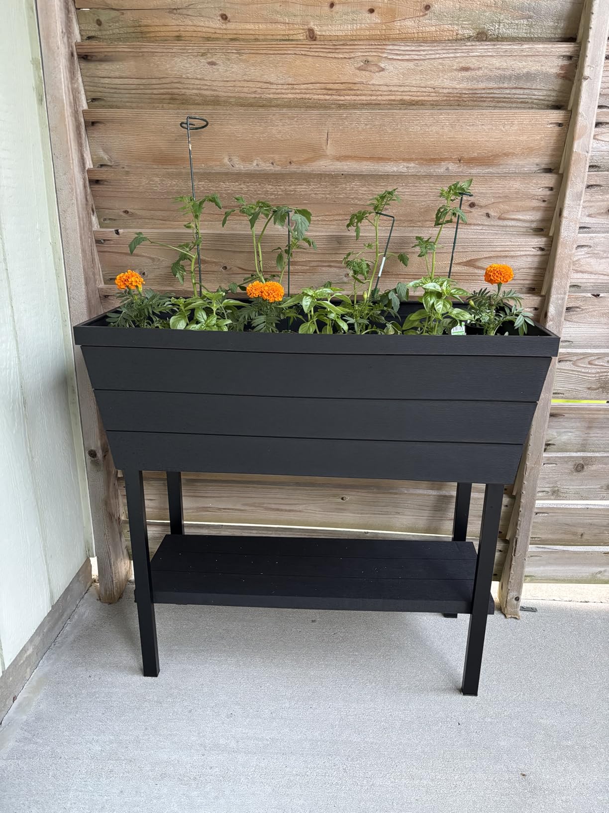 Keter Urban Bloomer 12.7 Gallon Raised Garden Bed and Outdoor Herb Garden Planter with Self Watering Gauge and Drainage Plug, Dark Grey customer photo 2