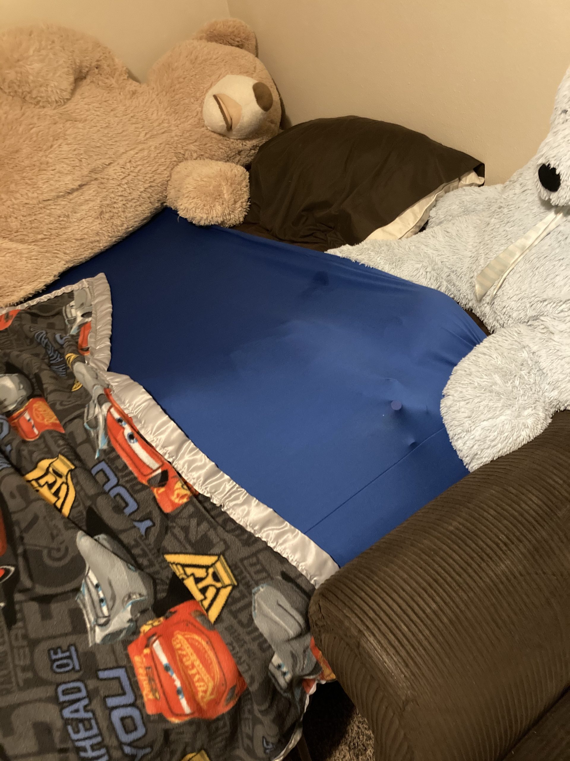 Special Supplies Sensory Bed Sheet for Kids Compression Alternative to Weighted Blankets - Breathable, Stretchy - Cool, Comfortable Sleeping Bedding - Blue (Twin) customer photo 2