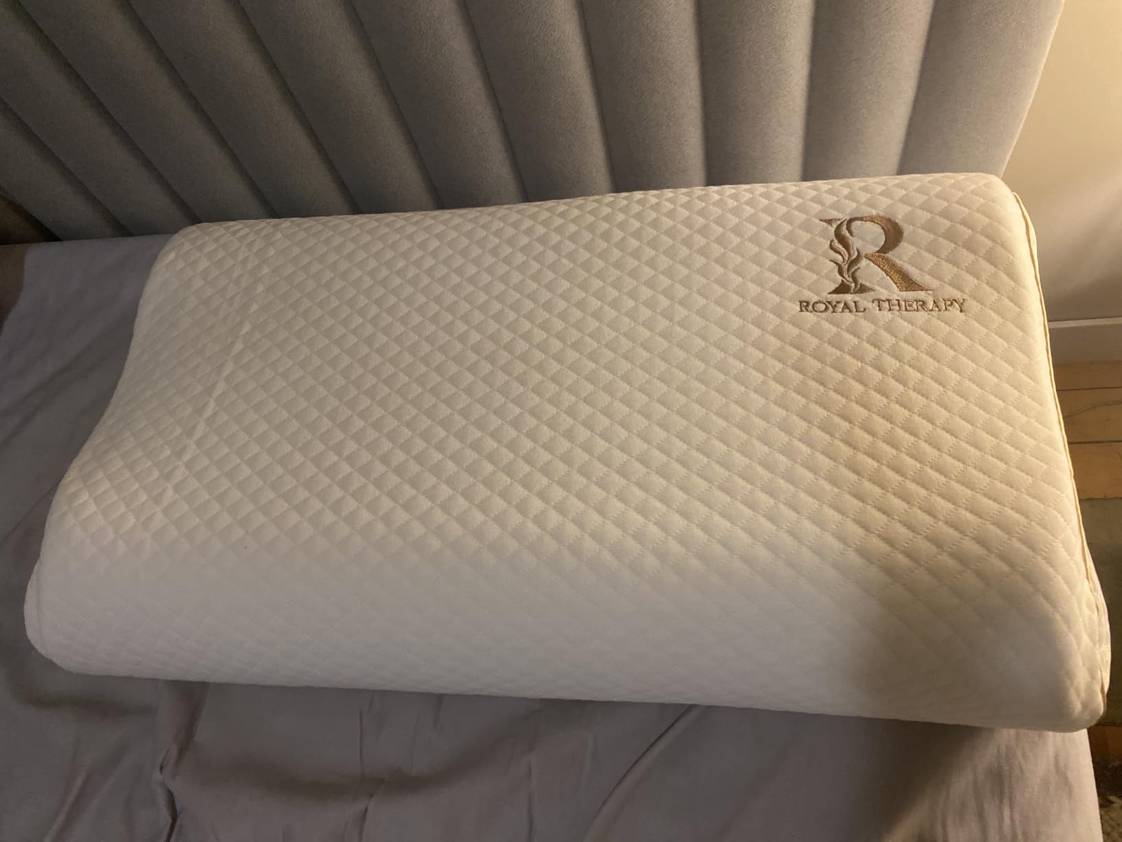 Royal Therapy Memory Foam Pillow, Queen Neck Pain Relief, Contour Cervical Pillow, for Neck and Shoulder Pain, Side, Back and Stomach Sleeper, 24x14x5 inches customer photo 2
