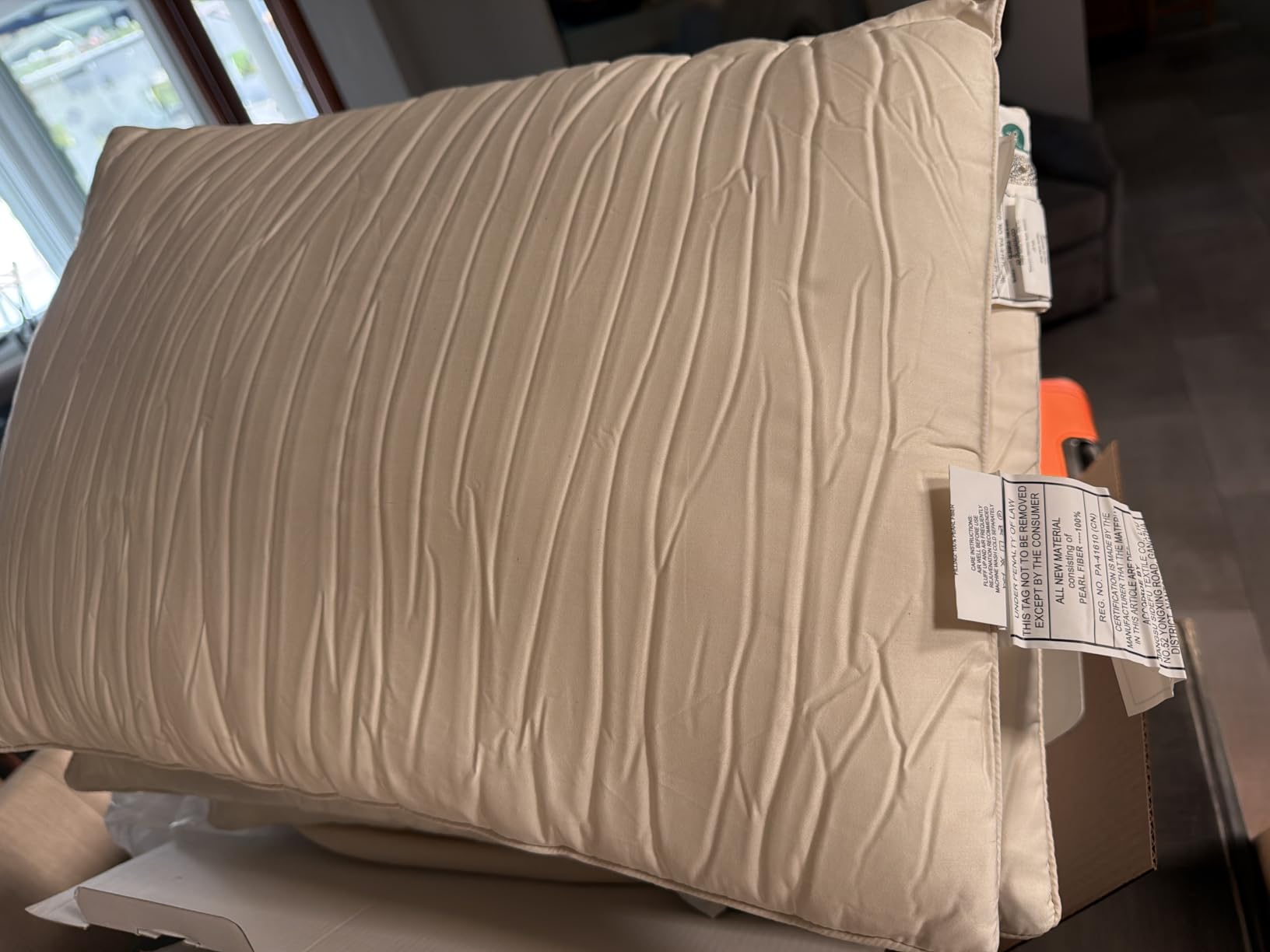 20x26 Organic Pillow with 100% Organic Cotton Pillowcase and Shell - Adjustable Loft, CPSC Certified, Oeko-TEX customer photo 2