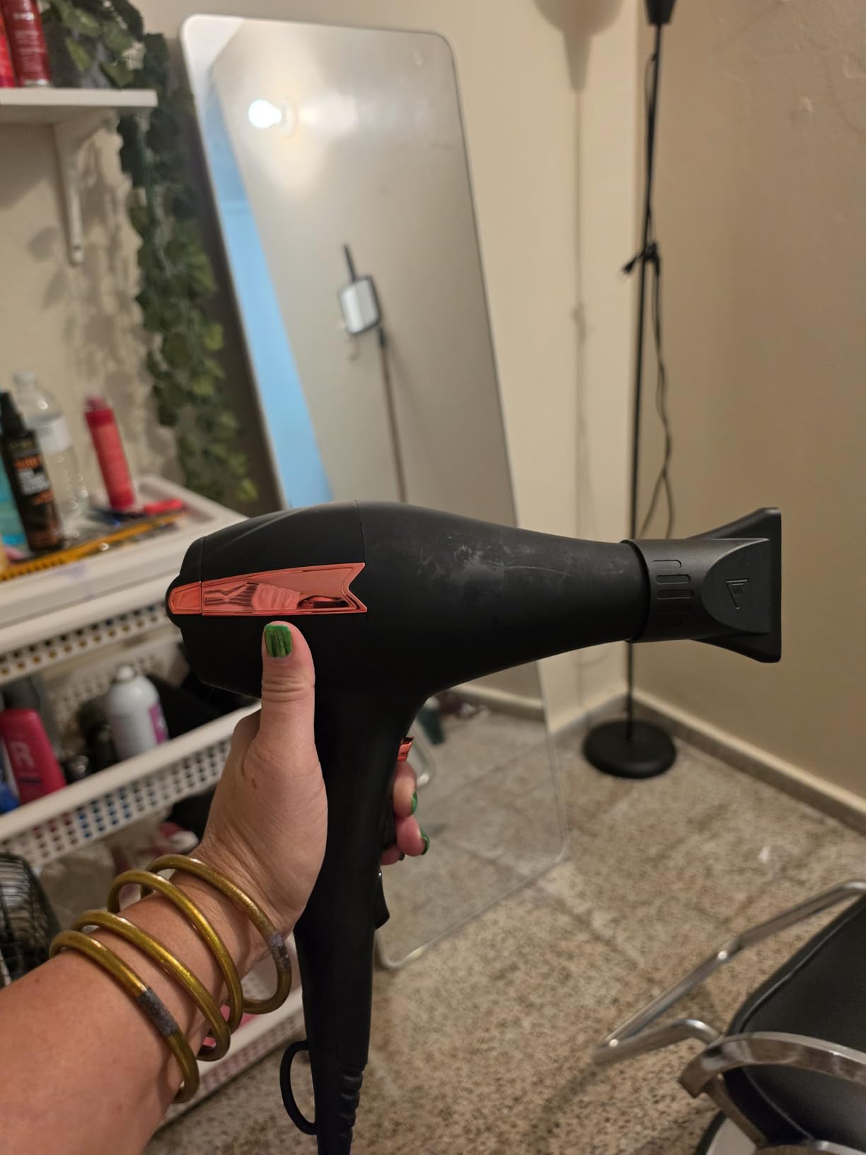 TREZORO Professional Hair Dryer with 2 Concentrator Nozzles, 2000W, Black | Quiet & Fast Drying, 3 Heat & 2 Speed Settings, Cool Shot Button, Salon Style, Ceramic Ionic Blow Dryer for All Hair Types customer photo 2