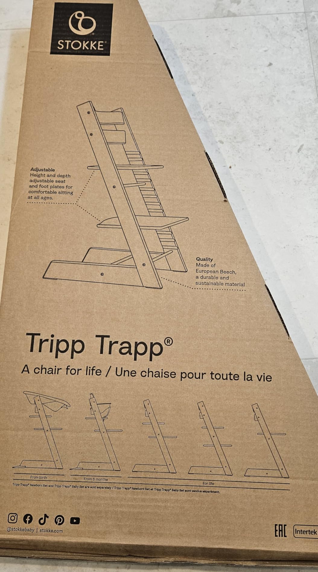 Tripp Trapp by Stokke Adjustable Wooden Natural Baby High Chair (Chair Only) customer photo 1