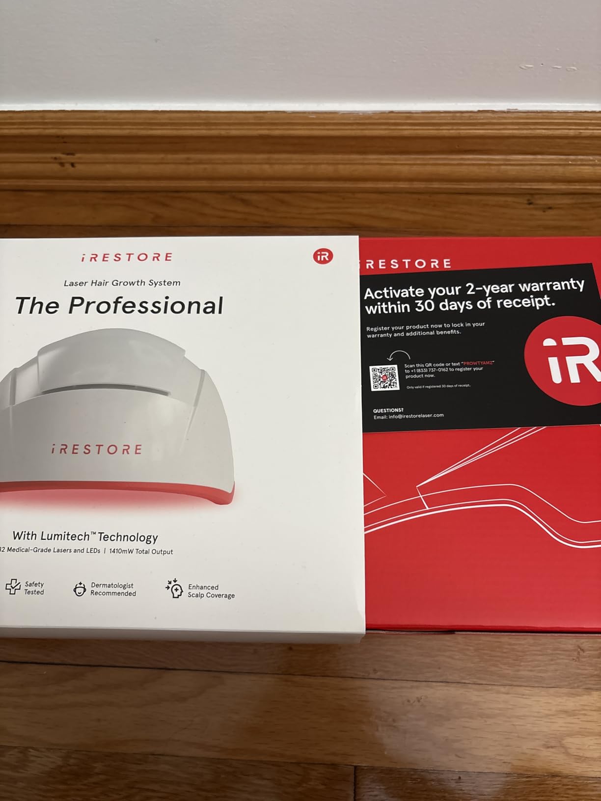iRestore Professional Laser Red Light Therapy for Hair Growth System - FDA Cleared Hair Loss, Hair Thinning & Alopecia Treatment for Men & Women - 282 Lasers & LEDs customer photo 1
