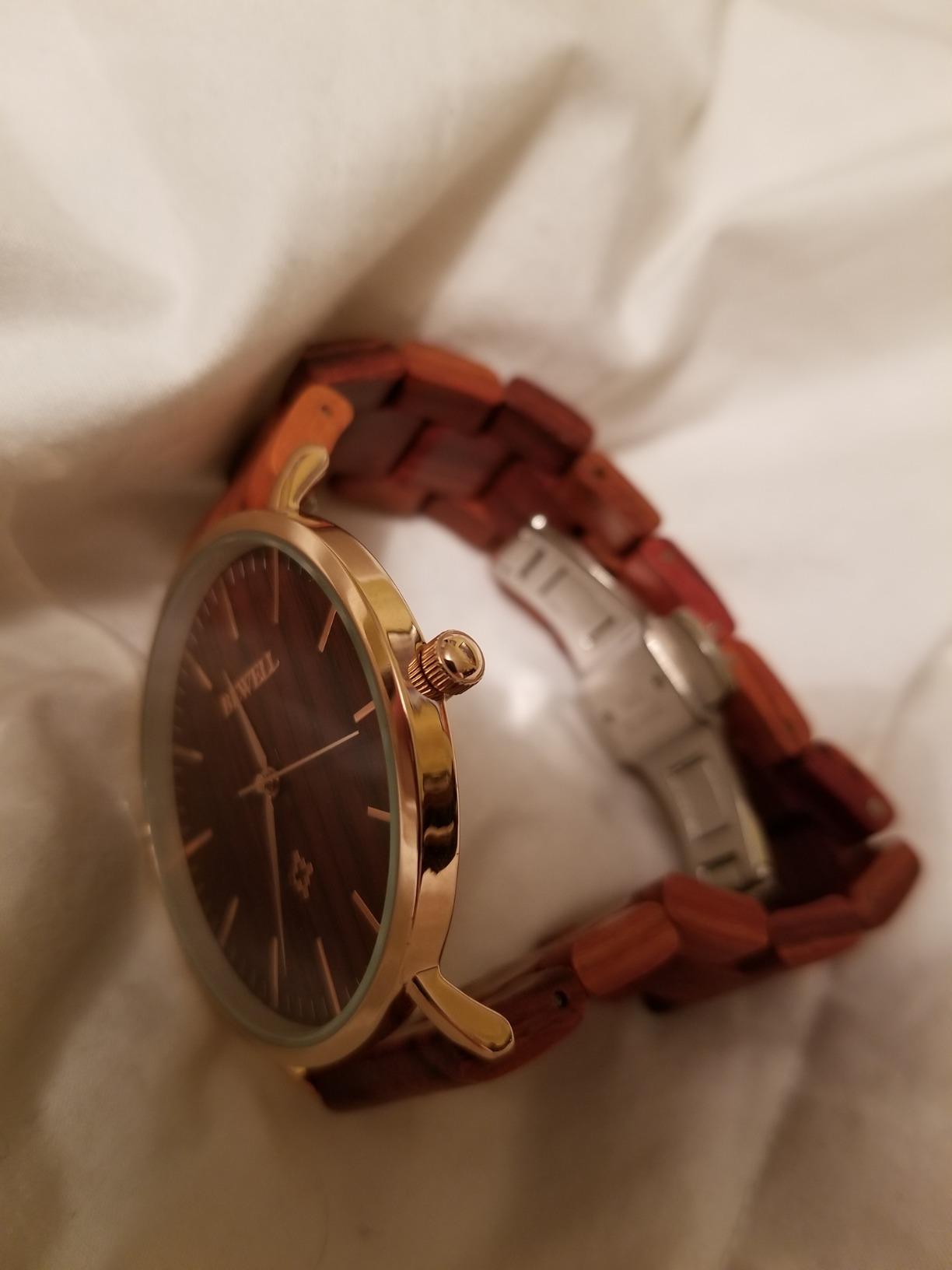 Wooden Watches for Men Women Slim Analog Quartz Minimalist Couple Wrist Watch customer photo 1
