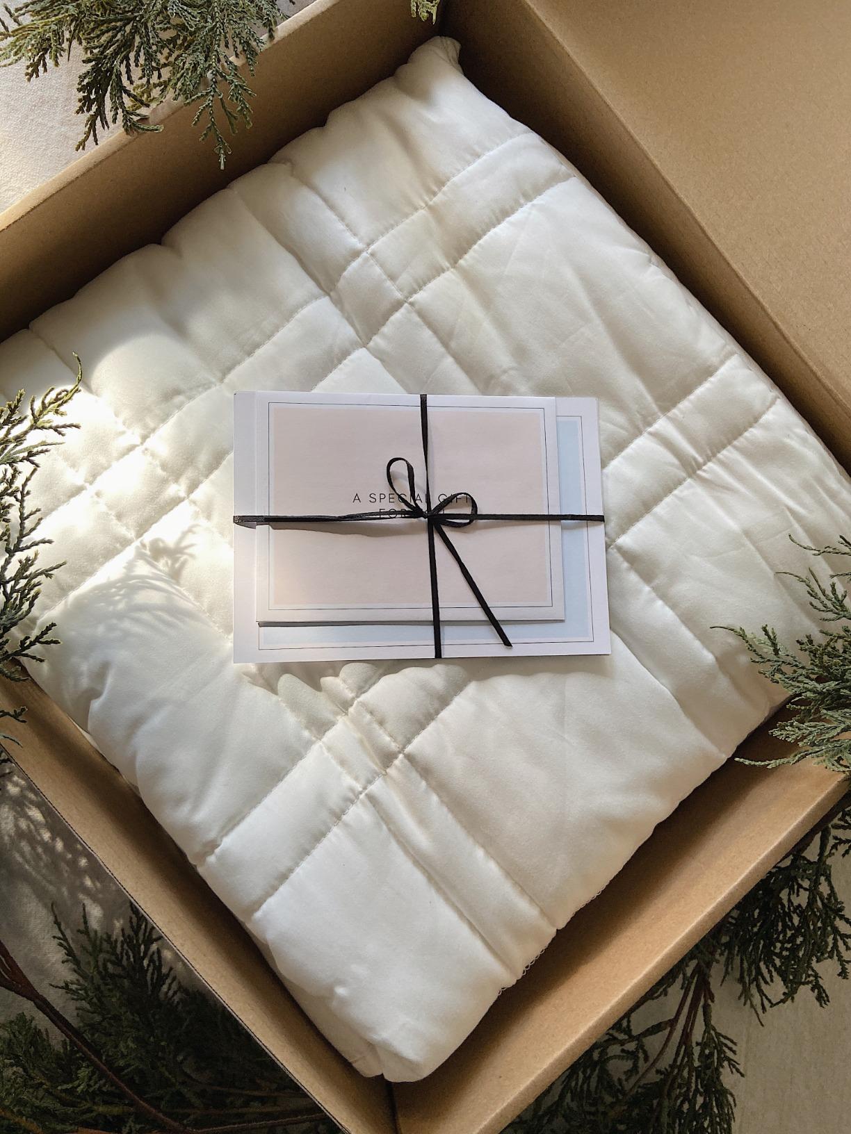 Baloo Weighted Blanket for Adults 15 lb (Pebble White, 60