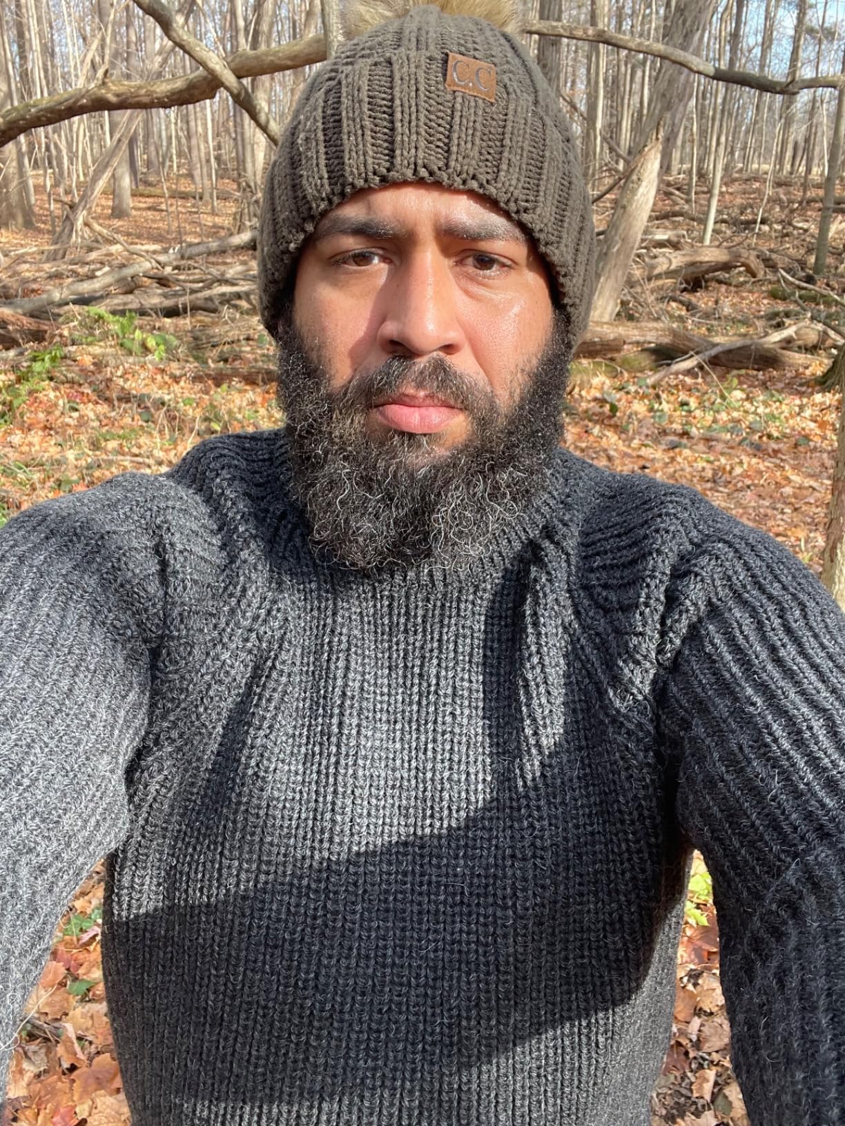 Aran Crafts Men's Fisherman Irish Rib Crew Neck Wool Sweater (100% Pure Wool) customer photo 2