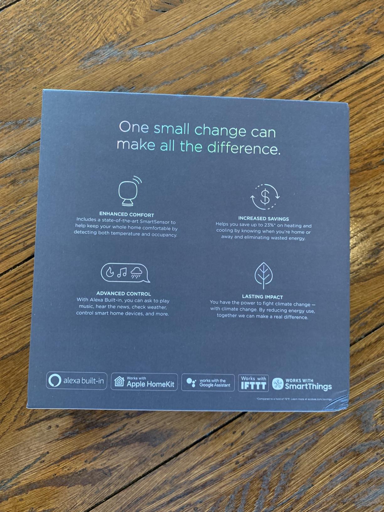 ecobee SmartThermostat with Voice Control - Programmable Wifi Thermostat - Works with Siri, Alexa, Google Assistant - Smart Thermostat for Home customer photo 2