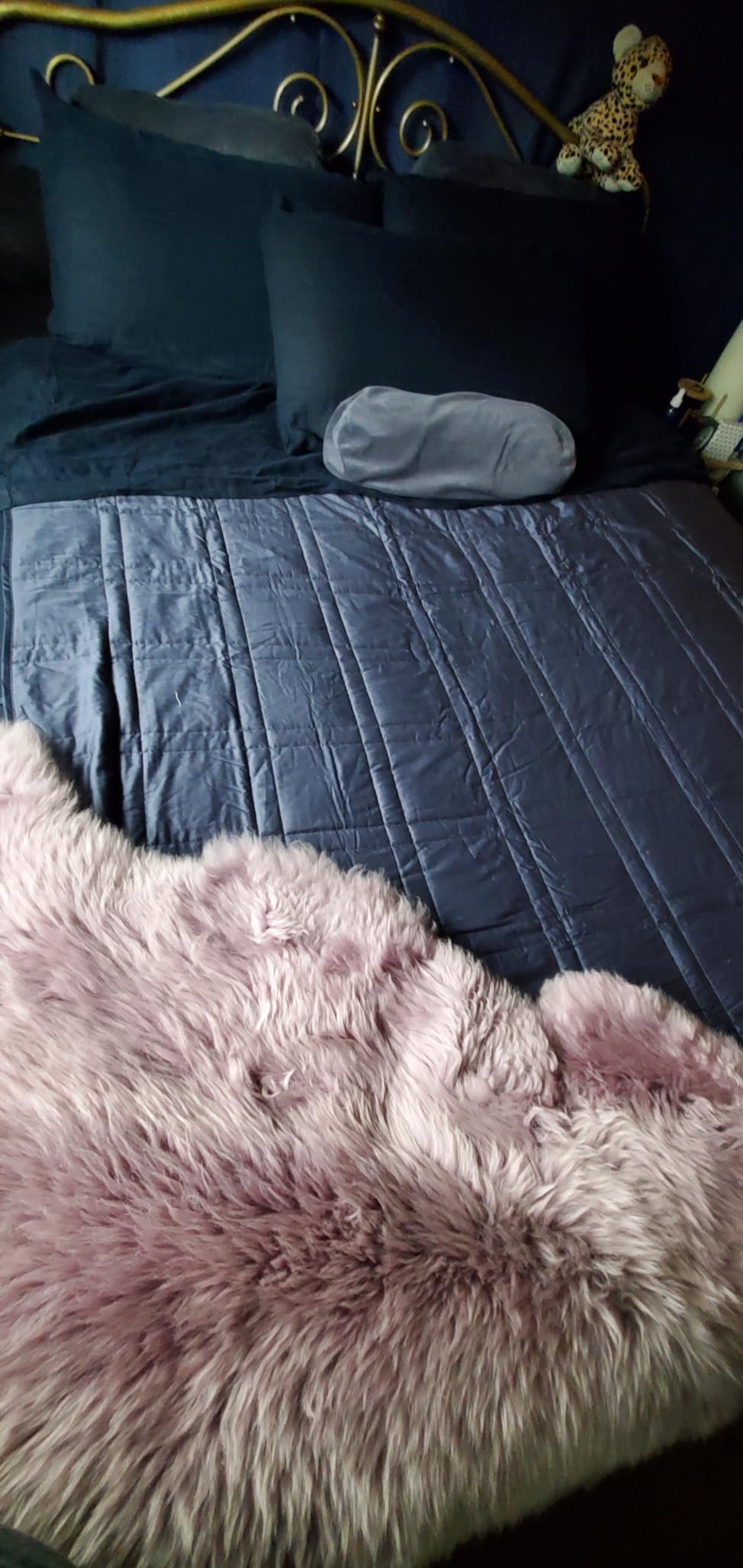 Baloo Weighted Blanket for Adults 12 lb Throw (Pebble White, 42