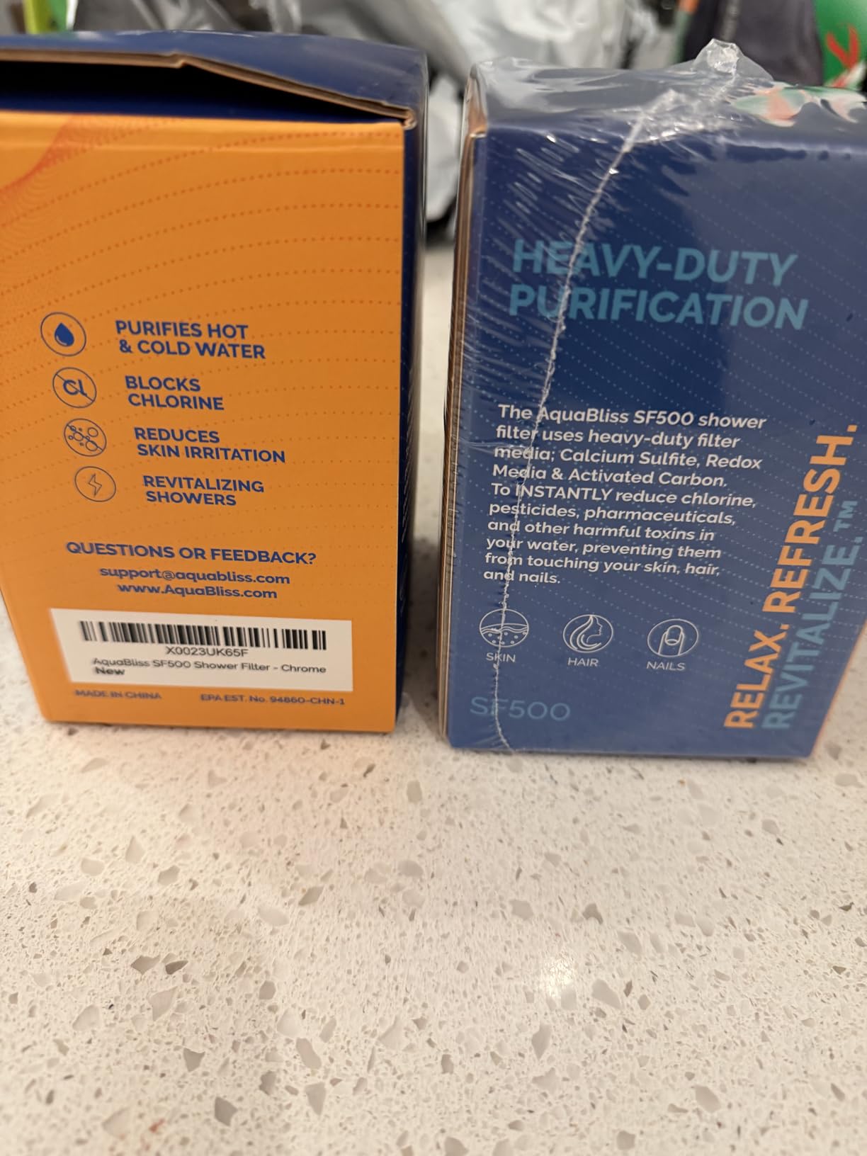 Aquabliss HEAVY DUTY Shower Filter - Latest Superior Advanced 30x Filtration - Universal Multi-Stage Shower Head Filter Reduces Chemicals, Chlorine & Odors - Chrome (SF500) customer photo 2