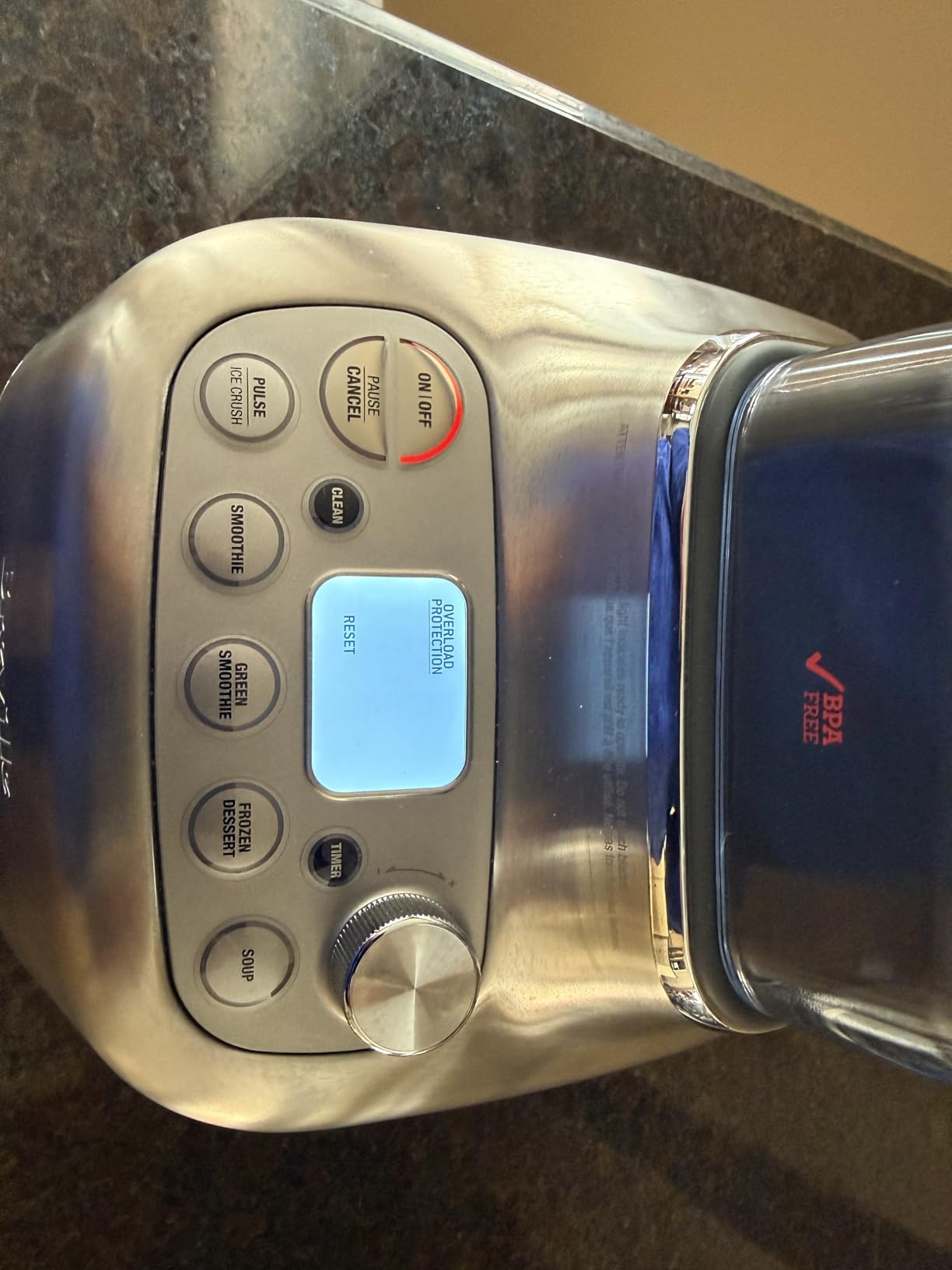 Breville BBL920BSS Super Q Home Blender, Brushed Stainless Steel | Quietly blend smoothies, soups and more with powerful noise-suppression technology for a peaceful kitchen | 68 oz capacity customer photo 1