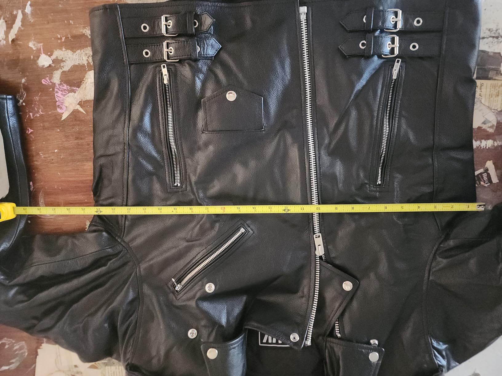 Brando Leather Motorcycle Jacket for Men, Genuine Black Leather Jacket with Removable CE Armor for Motorbike Riding customer photo 1