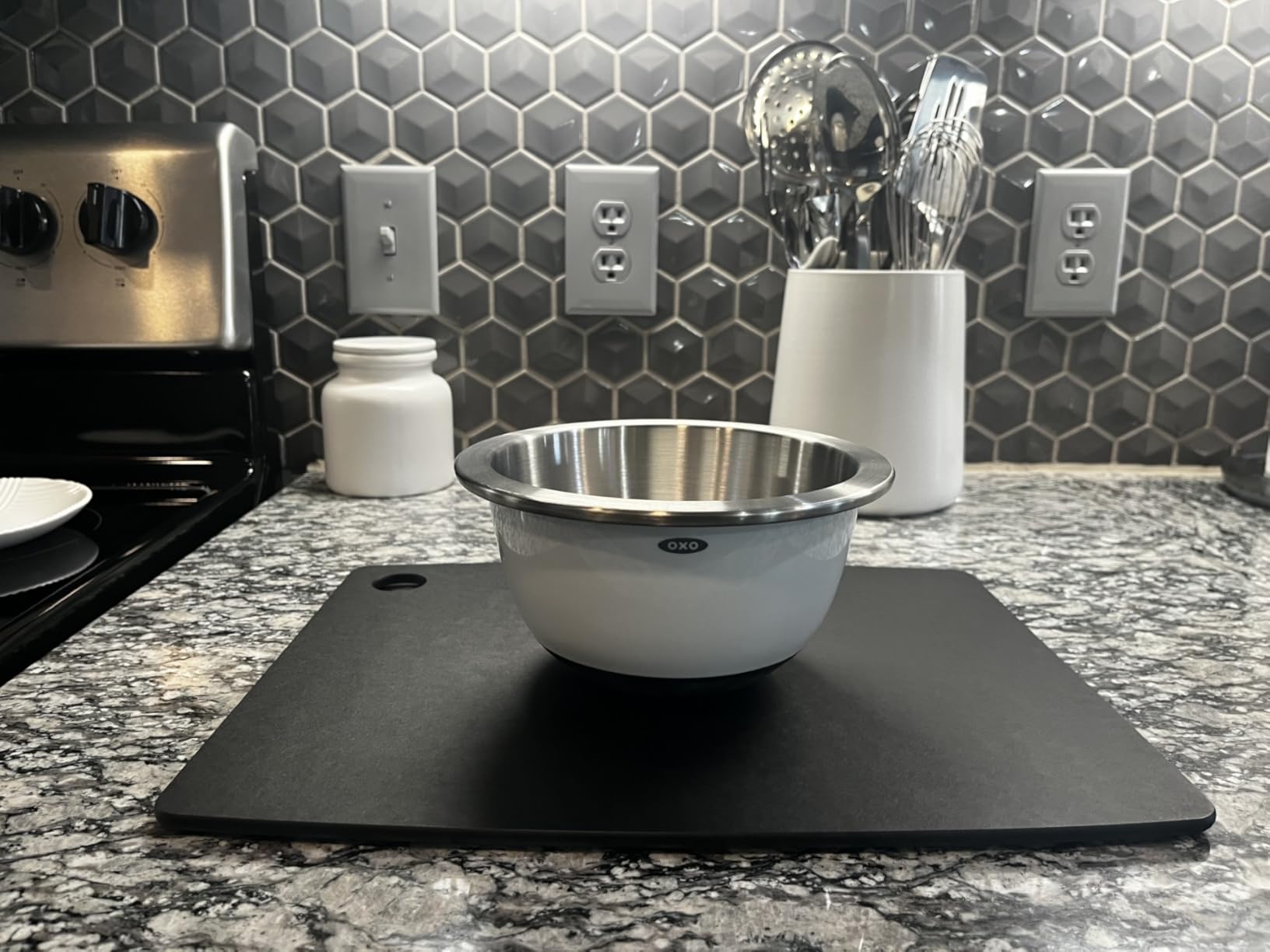 OXO Good Grips 3-Piece Stainless Steel Mixing Bowl Set - Blue/Gray customer photo 2