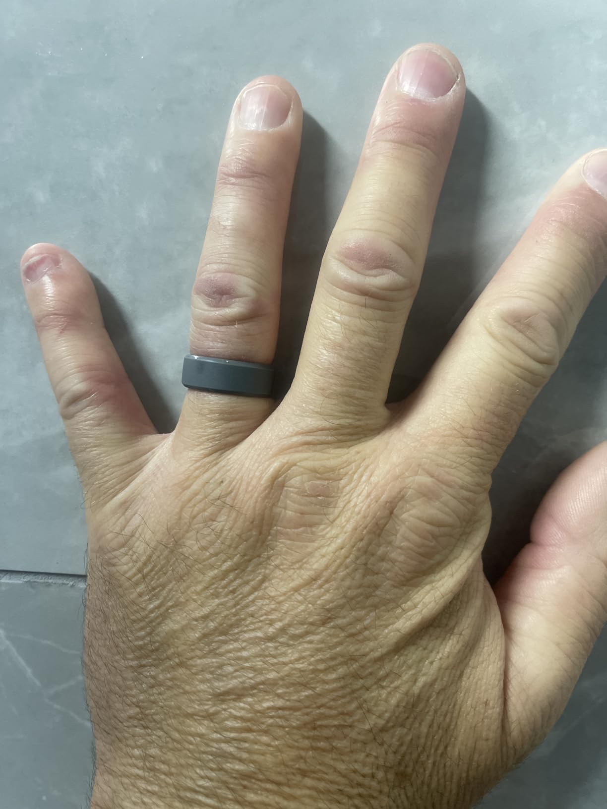 Groove Life Edge Silicone Ring - Breathable Rubber Wedding Rings for Men, Unique Design, Comfort Fit Ring customer photo 1