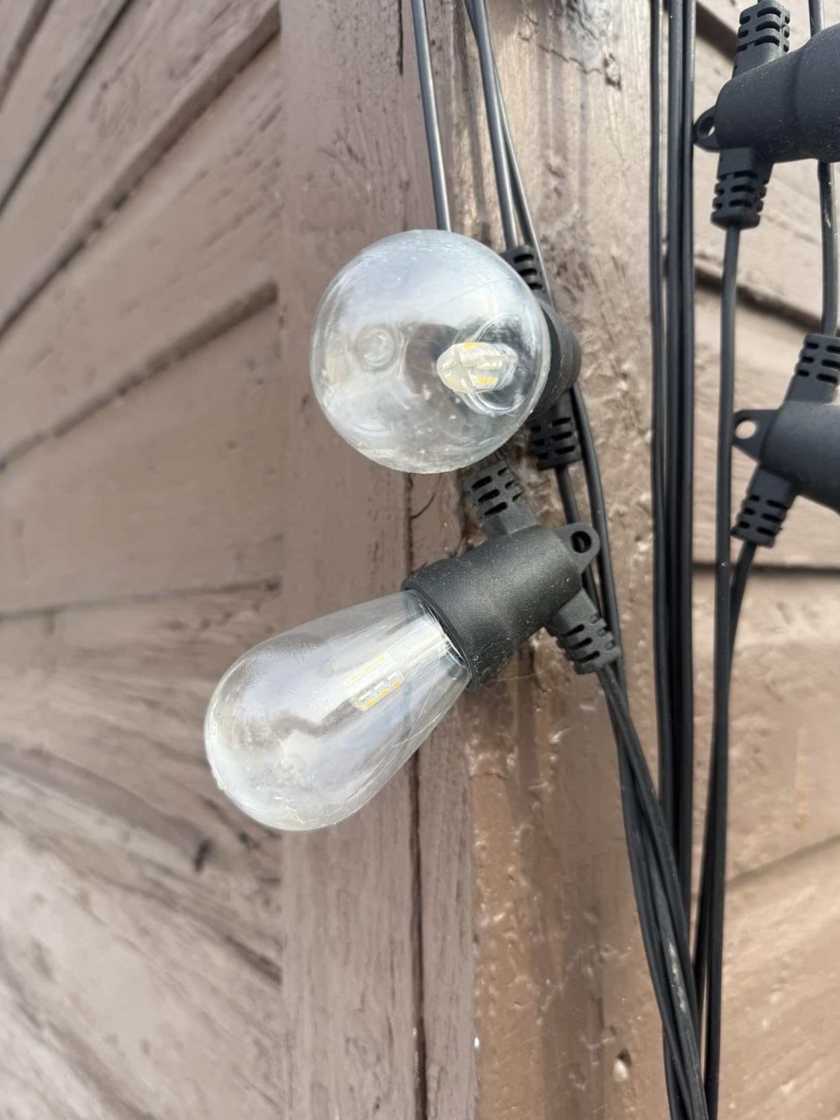Brightech Ambience Pro Solar Powered Outdoor String Lights, 48 ft Commercial Grade Waterproof Patio Lights, 15 Edison Bulbs, Shatterproof LED String Lights for Outside, Porch - 1W Soft White customer photo 2