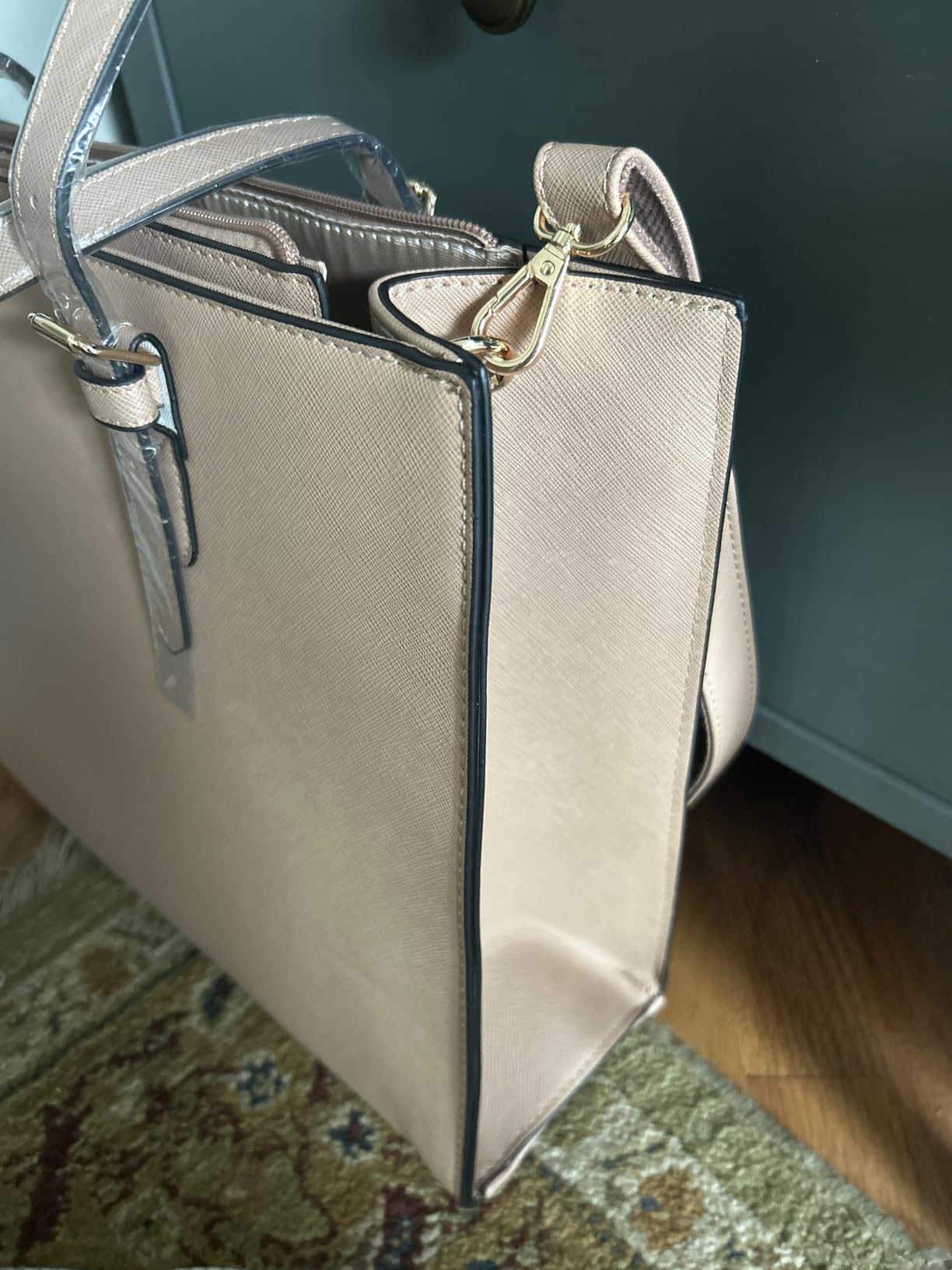NUBILY Laptop Bag for Women 15.6 Inch Waterproof Vegan Leather Computer Tote Bag Professional Business Office Briefcase Large Work Handbag for Teachers Travel Essentials, Black customer photo 1