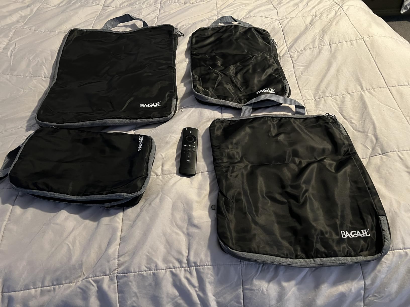 BAGAIL 6 Set Compression Packing Cubes Travel Accessories Expandable Packing Organizers (Half Mesh, 6-Black) customer photo 2