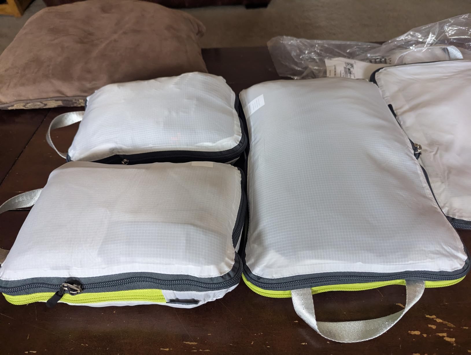 Compression Packing Cubes for Travel, 6-Piece Lightweight Packing Cubes Set for Carry-On Luggage & Backpacks - TRIPPED Travel Gear (Navy Blue and White) customer photo 1