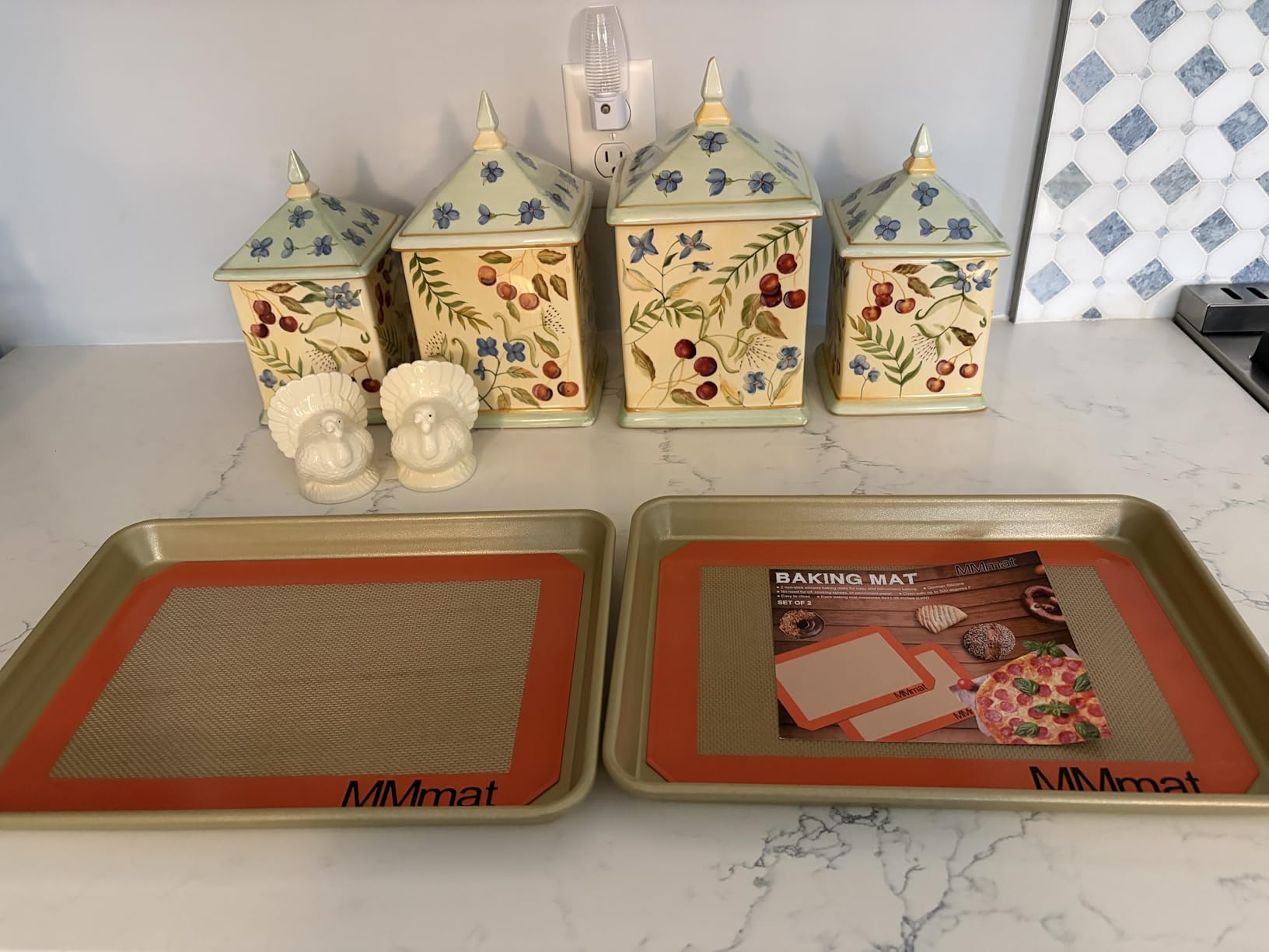 Silicone Baking Mat - Best German Silicone - Non Slip Silicone Baking Sheet, Non Stick Reusable Silicone Mats for Baking, Half Sheet, Set of 2 customer photo 1