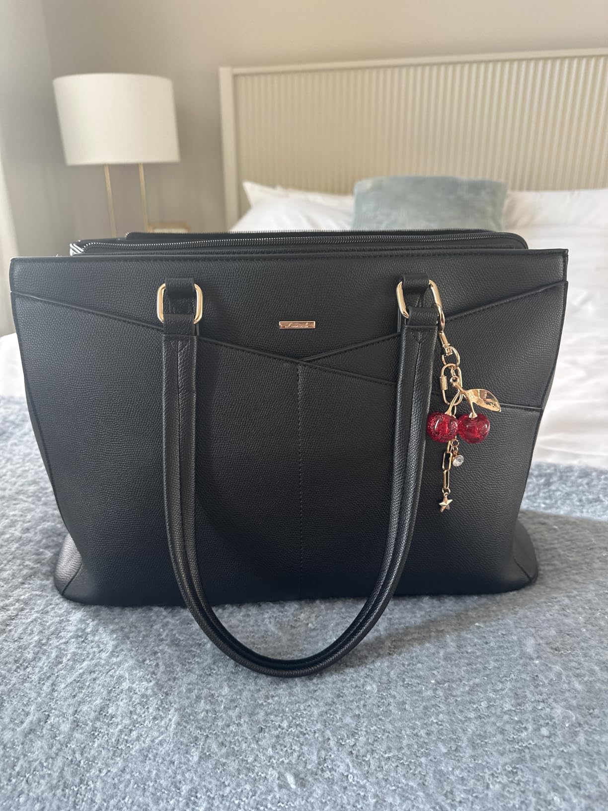 LOVEVOOK Laptop Tote Bag for Women 15.6 Inch Waterproof Leather Computer Bags Business Office Work Briefcase Black customer photo 2