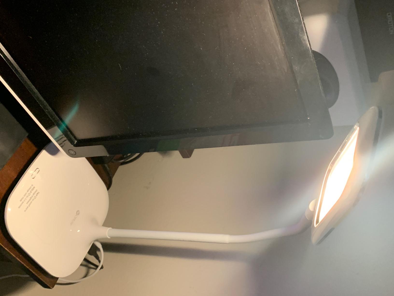 OttLite Prevention LED Desk Lamp with Wireless Charging - Designed to Reduce Eyestrain - Adjustable Flexible Neck, 3 Color Modes and Touch Controls - Crafting, Office Work, Reading and Studying customer photo 1