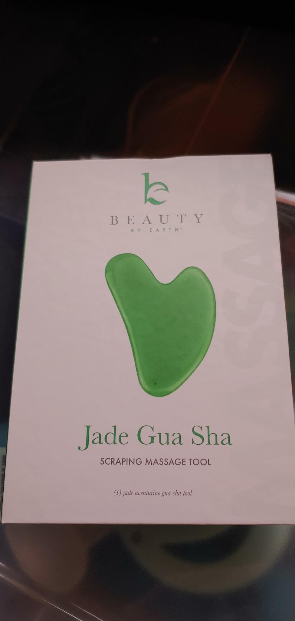 Beauty by Earth Jade Gua Sha Facial Tools - Face Sculpting & Massager Tool for Lymphatic Drainage & Jawline Sculpting, Guasha Tool for Face, Eye Depuffer Skin Care Tools customer photo 1