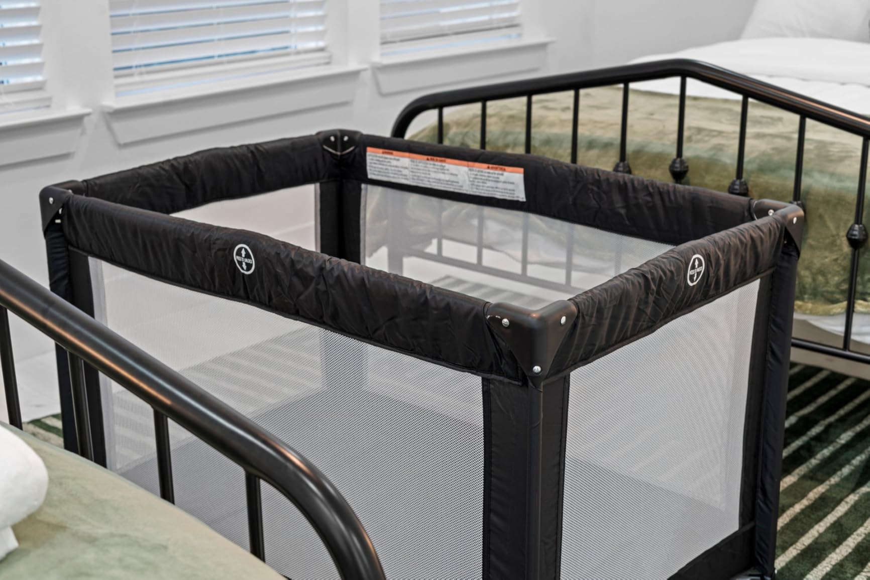 Dream On Me Nest Portable Playard in Black with Carrybag and Shoulder Strap, Lightweight, Packable and Easy Setup Baby Playard, Breathable Mesh Sides and Soft Fabric - Comes with a Removable Padded Mat customer photo 2