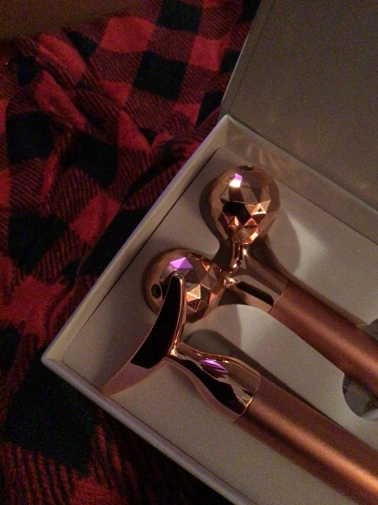 2-IN-1 Electric Face Massager Roller 24k Rose Gold Face Roller, 3D Roller and Unique Crescent Shape Facial Roller Massager Kit Arm Eye Nose Massager Skin Care Tools customer photo 2