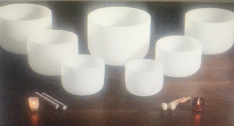 RYAN DVAN 432Hz 7-12 Inch Crystal Singing Bowl Set of 7 with Free Carrying Case, Frosted Quartz Sound Bowls for Chakra Healing, Meditation, Yoga, Sound Therapy, Mindfulness, Relaxation & Stress Relief customer photo 1