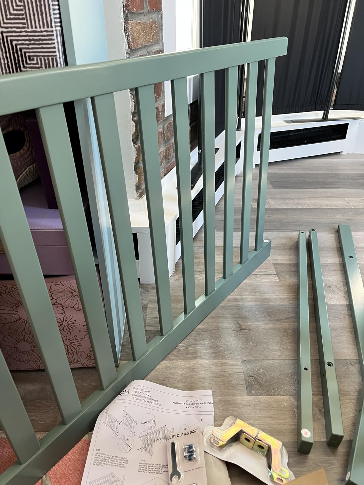 Dream On Me Bellport 4-in-1 Convertible Mini Baby Crib customer photo 2