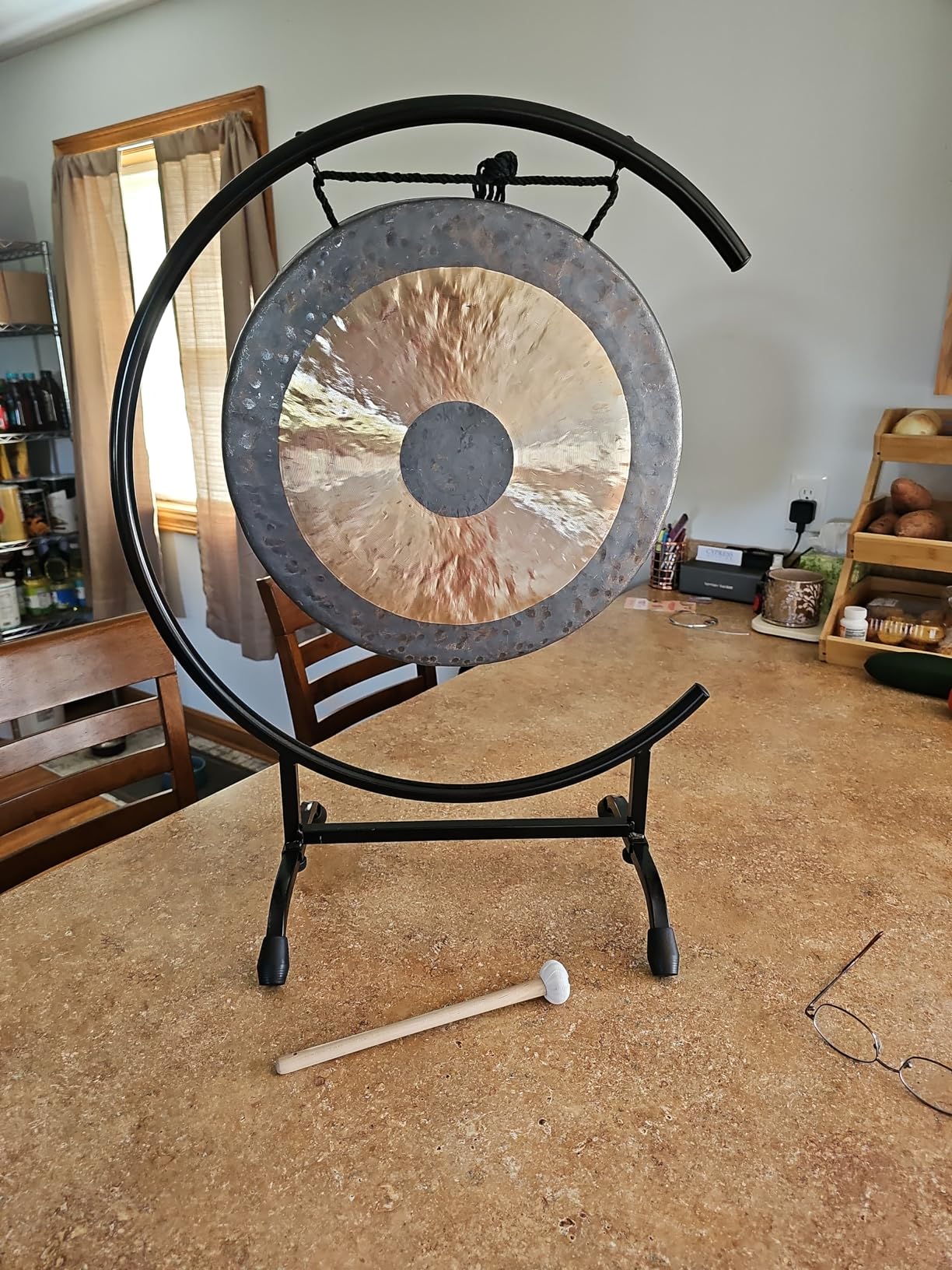 The Gong Shop Handcrafted Chinese Gong - Rich Wash & Deep Resonant Tones for Meditation, Sound Healing, Yoga (8