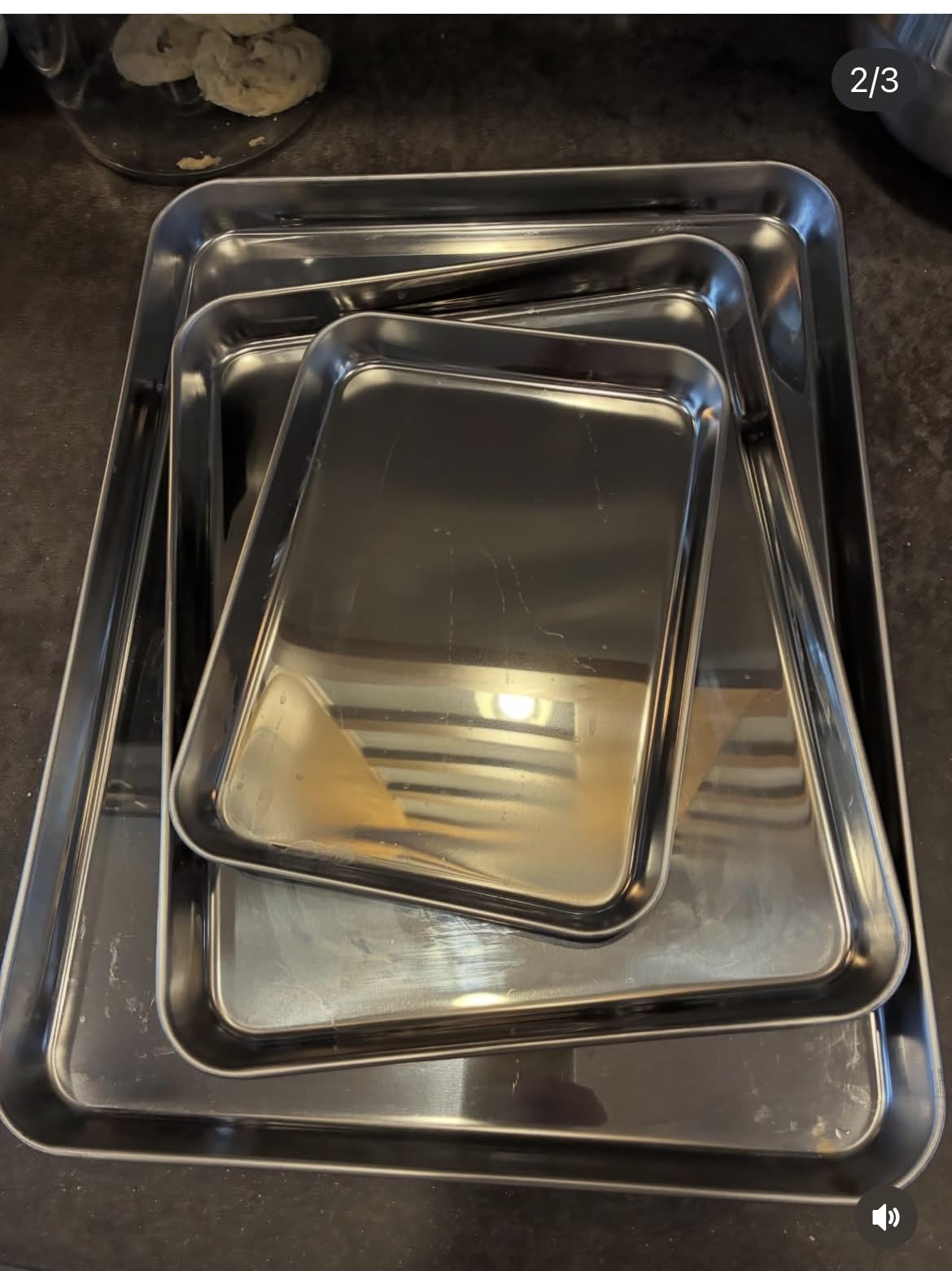 Stainless Steel Baking Sheet Tray Cooling Rack with Silicone Baking Mat Set, Cookie Pan with Cooling Rack, Set of 9 (3 Sheets + 3 Racks + 3 Mats), 10/12/16 Inch, Easy Clean customer photo 2