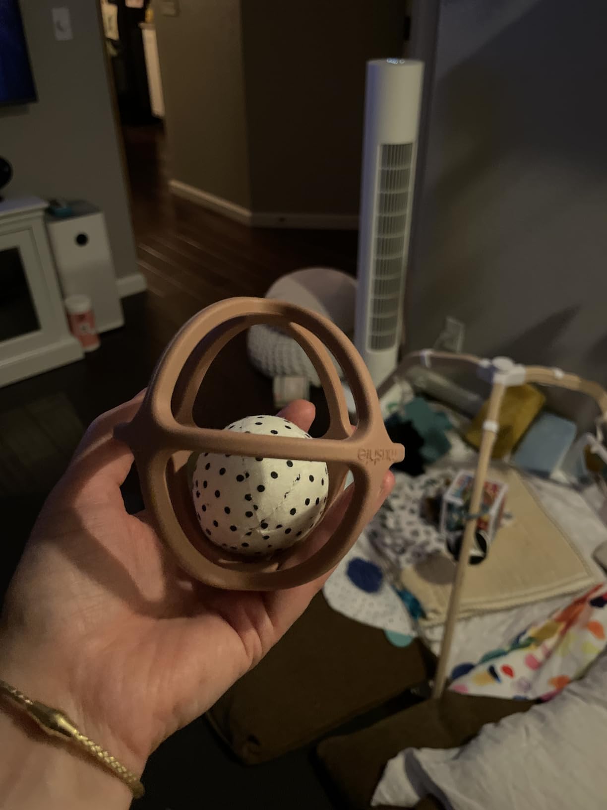 mushie Silicone Baby Teether Ball Toy (Woodchuck) customer photo 1