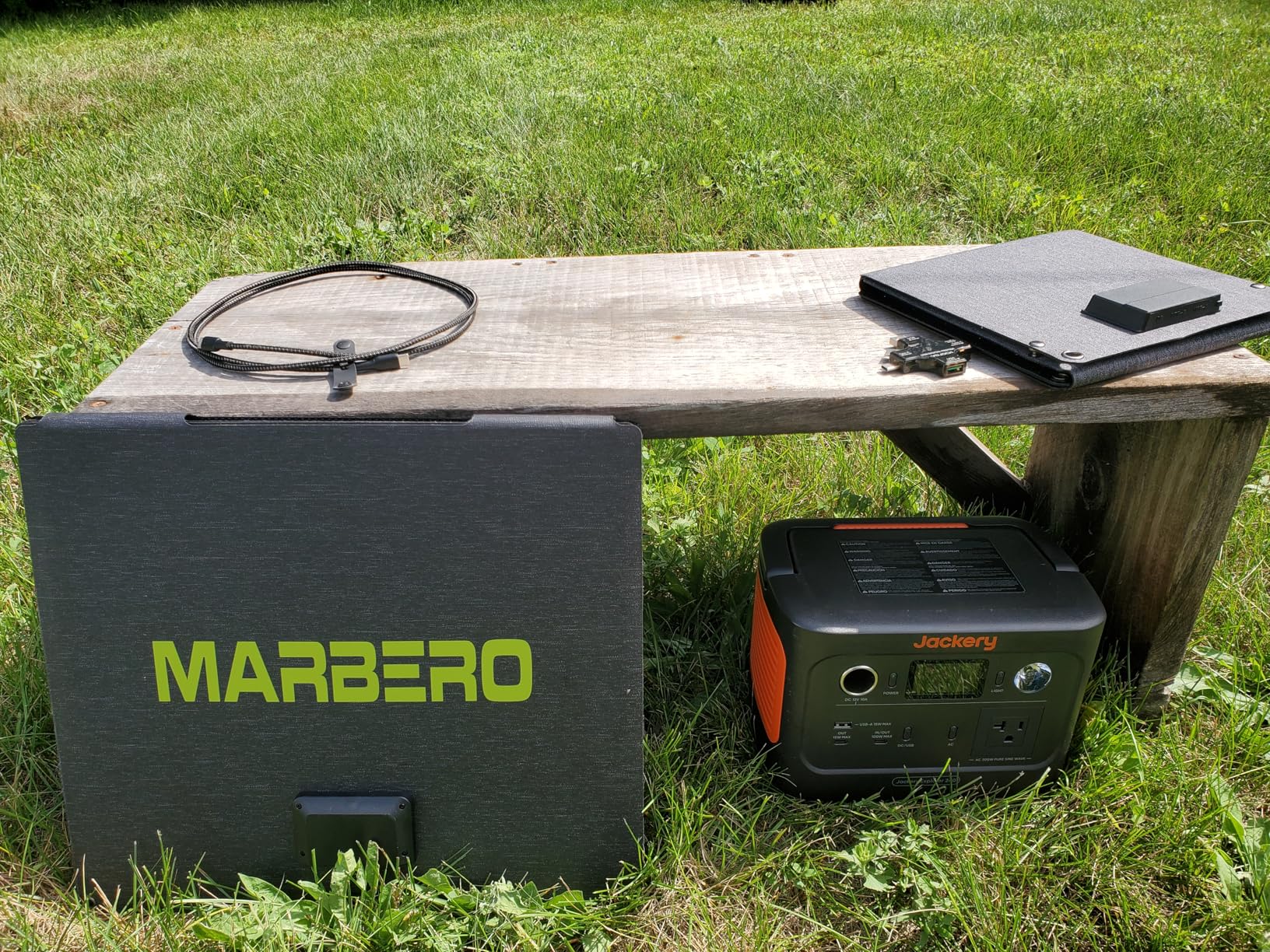 MARBERO Portable Solar Panel 30W Solar Panel Charger 23% High Efficiency Foldable Solar Panels QC3.0 USB & DC Port IP65 Waterproof for Camping Outdoor Cloudy customer photo 2