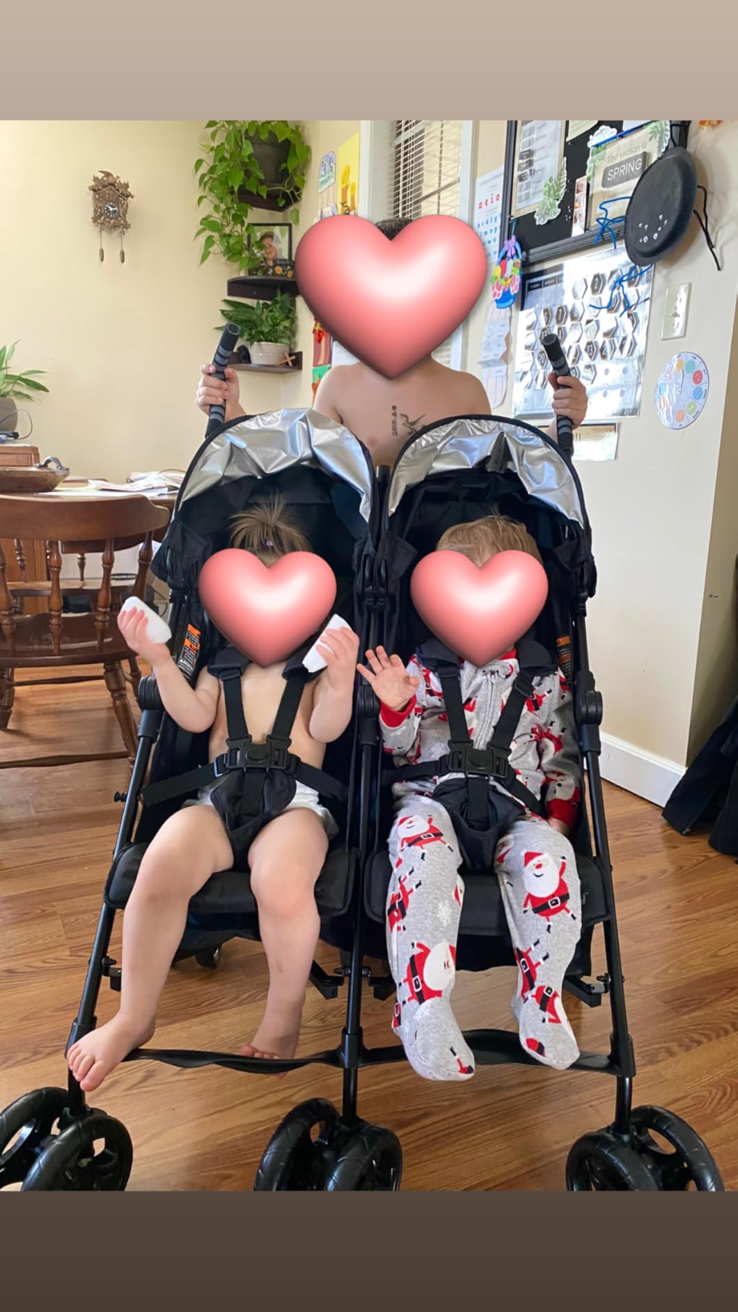 Summer Infant 3Dlite Folding Lightweight Side by Side Double Stroller, Black customer photo 2