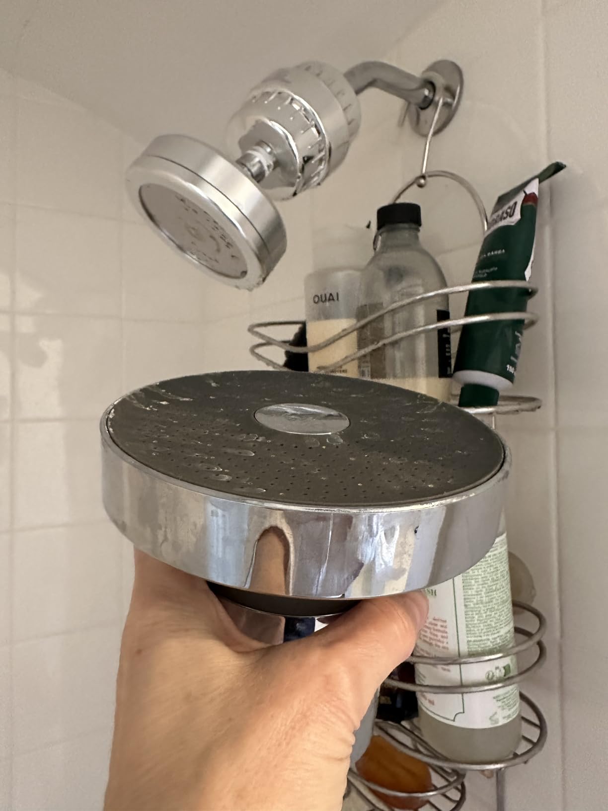 AquaHomeGroup - Filtered Shower Head & 20 Stage Shower Filter with Vitamin C E and A - Standard - Chrome customer photo 1
